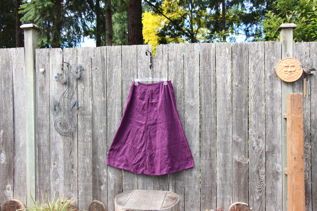 Koret Petites Purple Midi Skirt Size 12