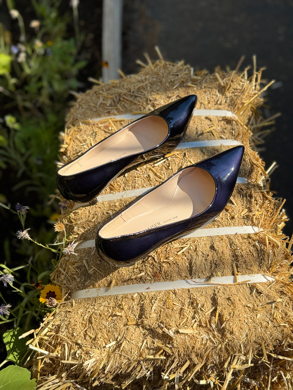 Navy Blue Patent Peter Kaiser heels - consigned with VARDO Vintage & Valuables vvvardo.ca