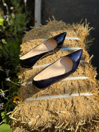Navy Blue Patent Peter Kaiser heels - consigned with VARDO Vintage & Valuables vvvardo.ca