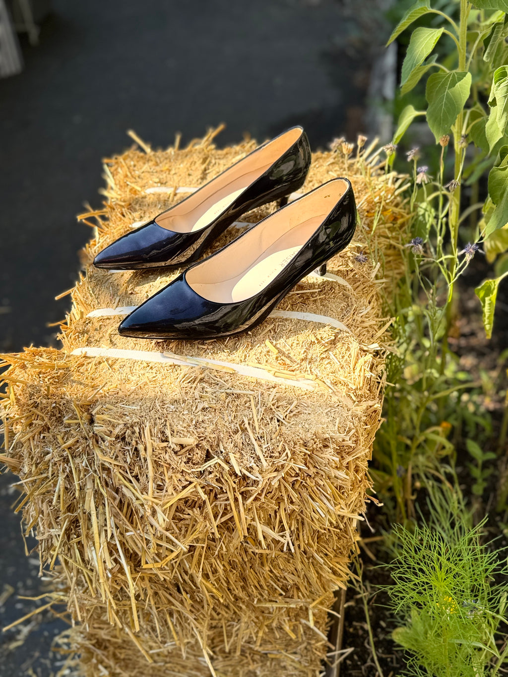 Navy Blue Patent Peter Kaiser heels - consigned with VARDO Vintage & Valuables vvvardo.ca