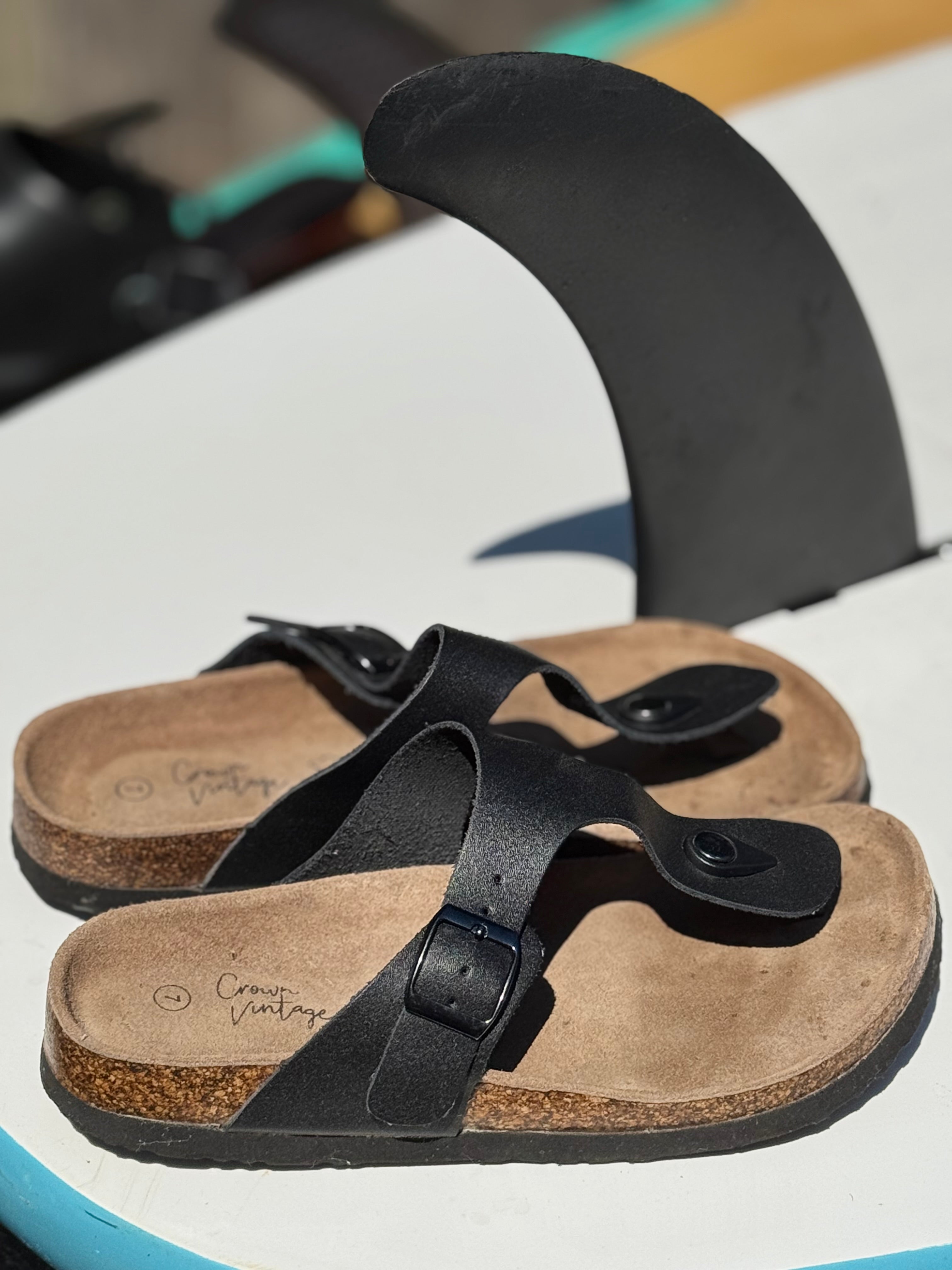 Black Sandals- Consigned with VARDO Vintage & Valuables vvvardo.ca