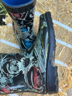 RAIN-BOOTS fun print for kids- Consigned with VARDO Vintage & Valuables vvvardo.ca