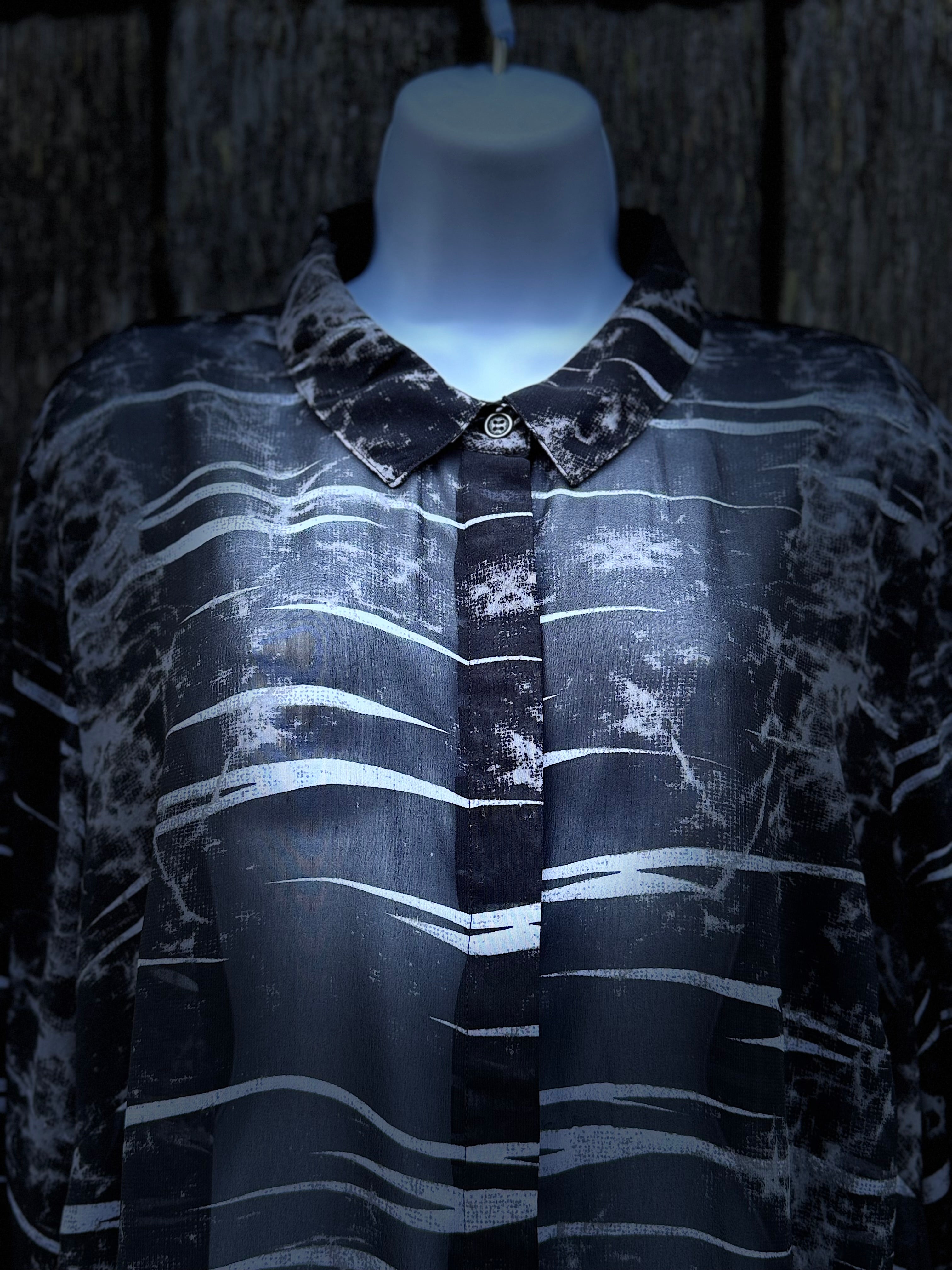 Long Sheer Blouse- Consigned with VARDO Vintage & Valuables vvvardo.ca