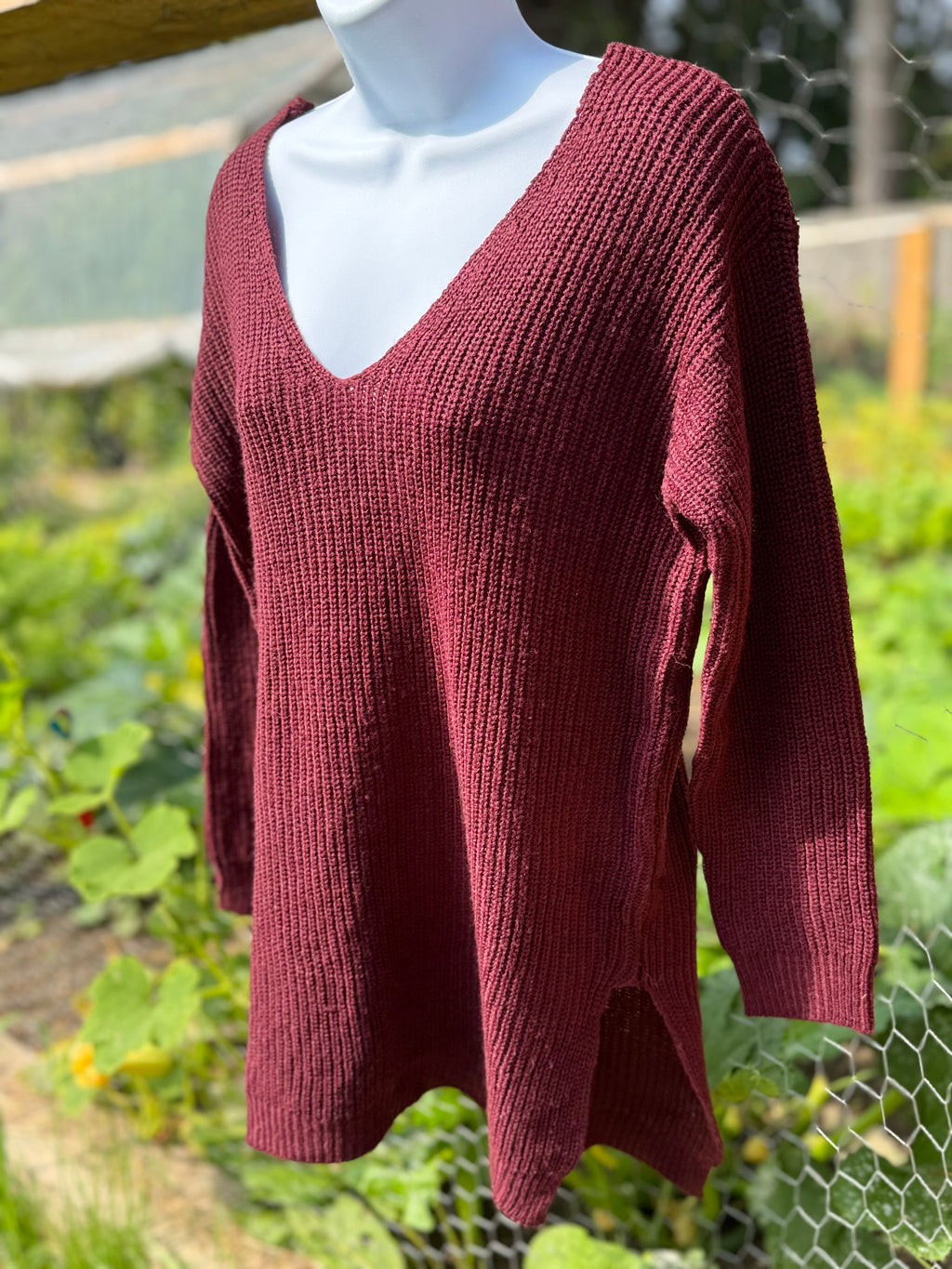 Strappy V-cutout low back sweater- Consigned with VARDO Vintage & Valuables vvvardo.ca
