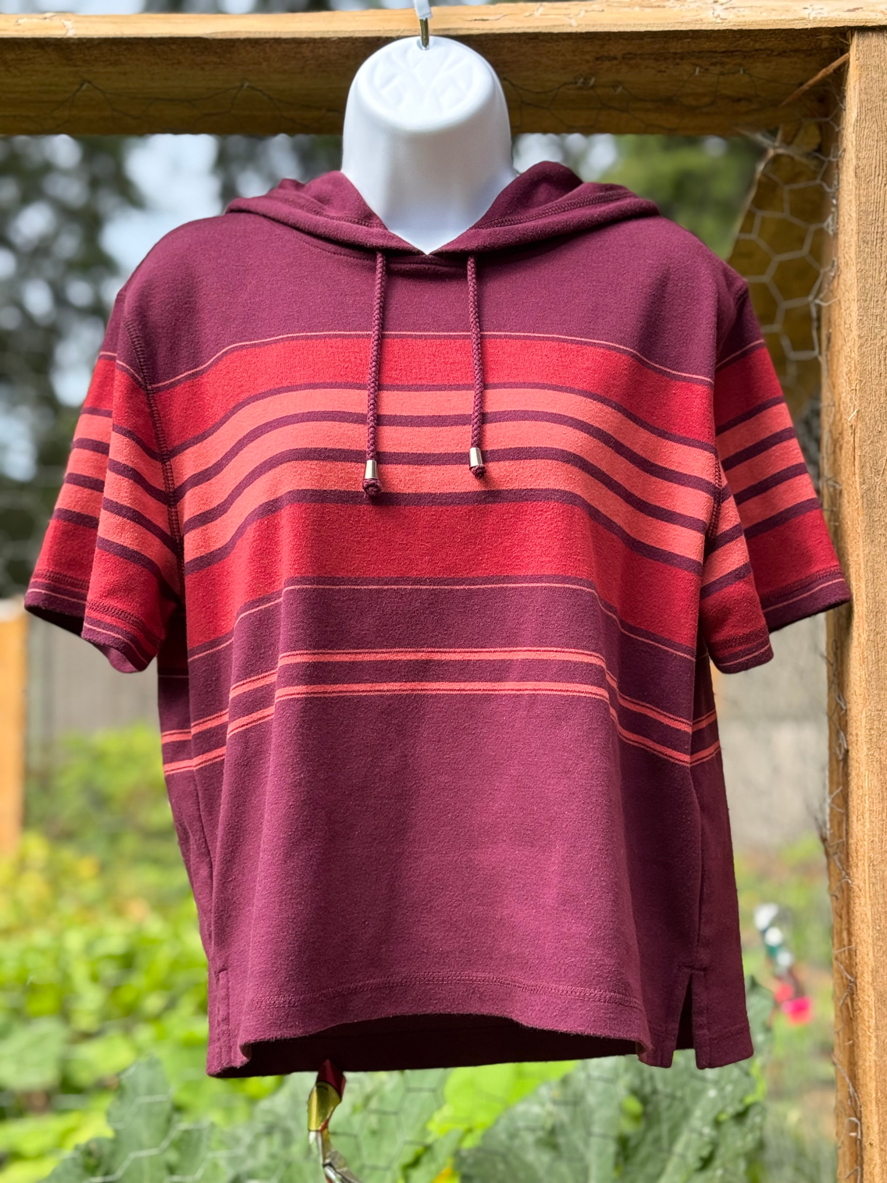 EAST WEST FASHIONS hooded T-shirt- Consigned with VARDO Vintage & Valuables vvvardo.ca