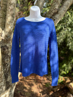 American Eagle Blue Long Sleeve Sweater with Small Zipper on Back- Consigned with VARDO Vintage & Valuables vvvardo.ca