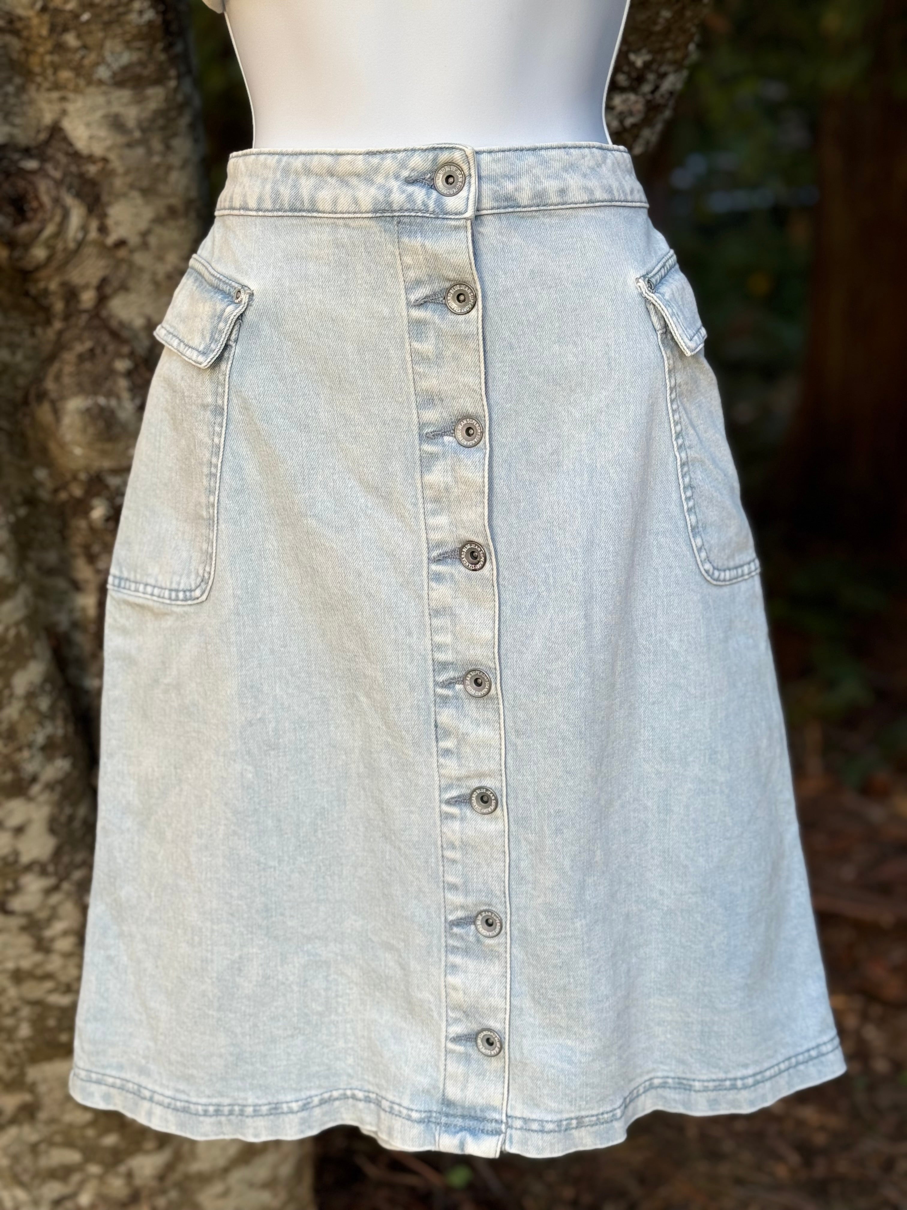 SUPERDRY jean skirt- Consigned with VARDO Vintage & Valuables vvvardo.ca