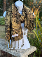 PASHMINA wrap scarf- Consigned with VARDO Vintage & Valuables vvvardo.ca