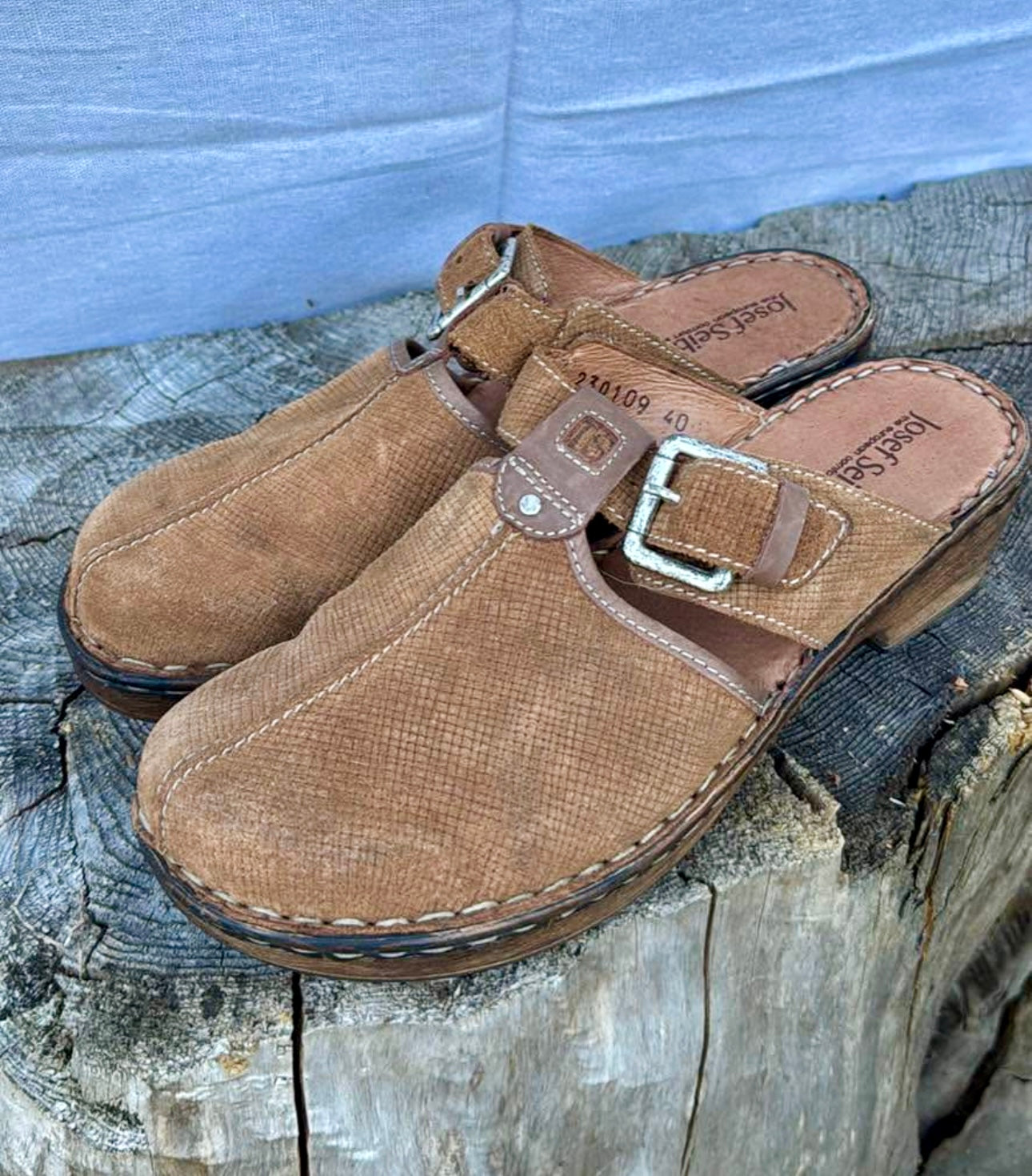 JOSEF SEIBEL clog- Consigned with VARDO Vintage & Valuables vvvardo.ca