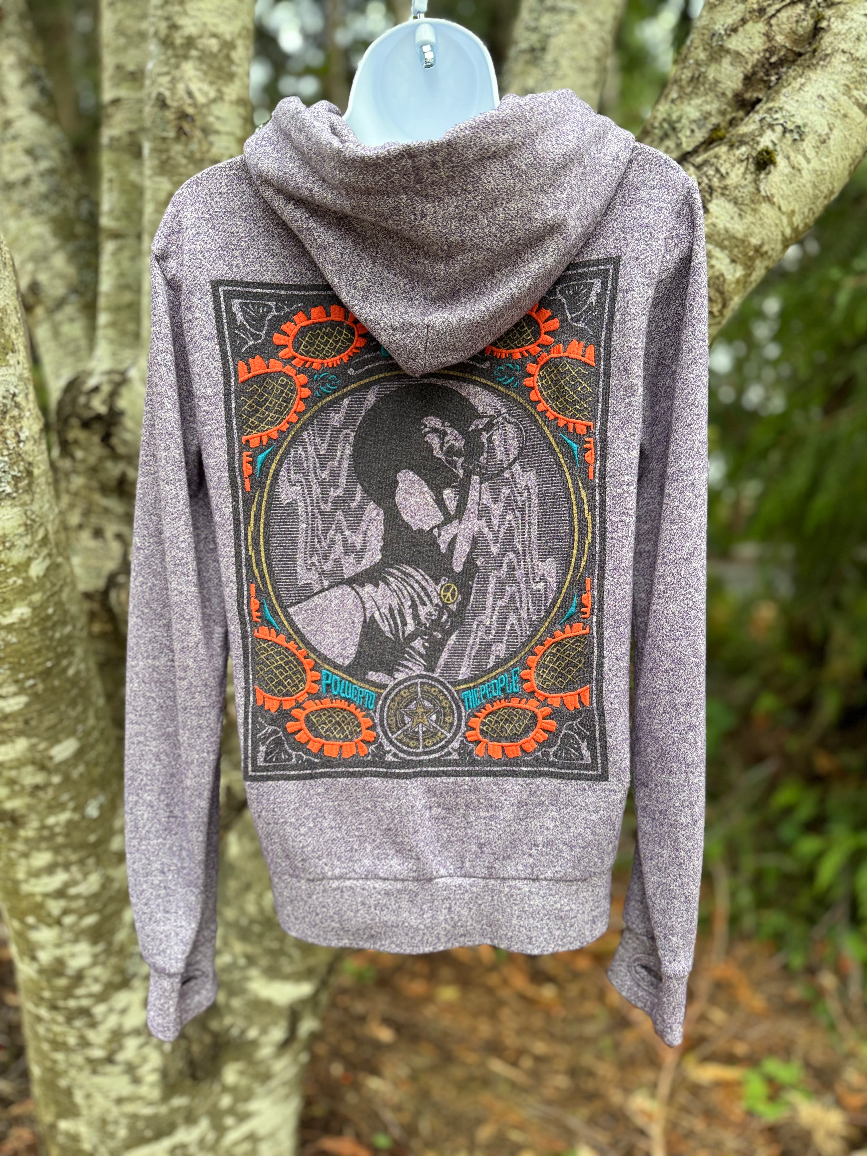 Obey Purple and Grey Zip-Up Hoodie with Pentagram Design on Front- Consigned with VARDO Vintage & Valuables vvvardo.ca