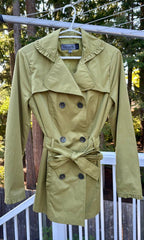 Novelti AJG Belted Trench Jacket Dress Coat- Consigned with VARDO Vintage & Valuables vvvardo.ca