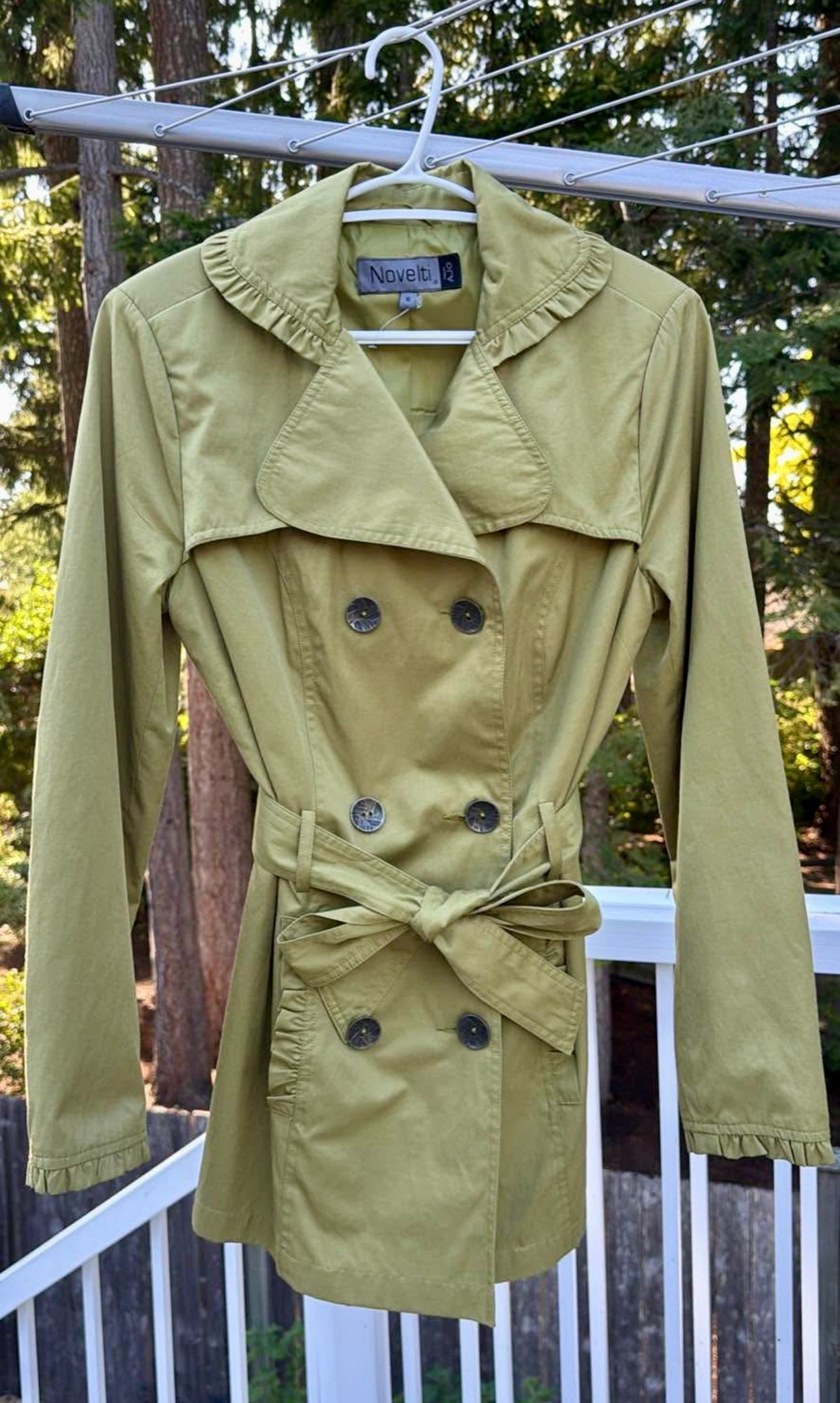 Novelti AJG Belted Trench Jacket Dress Coat- Consigned with VARDO Vintage & Valuables vvvardo.ca