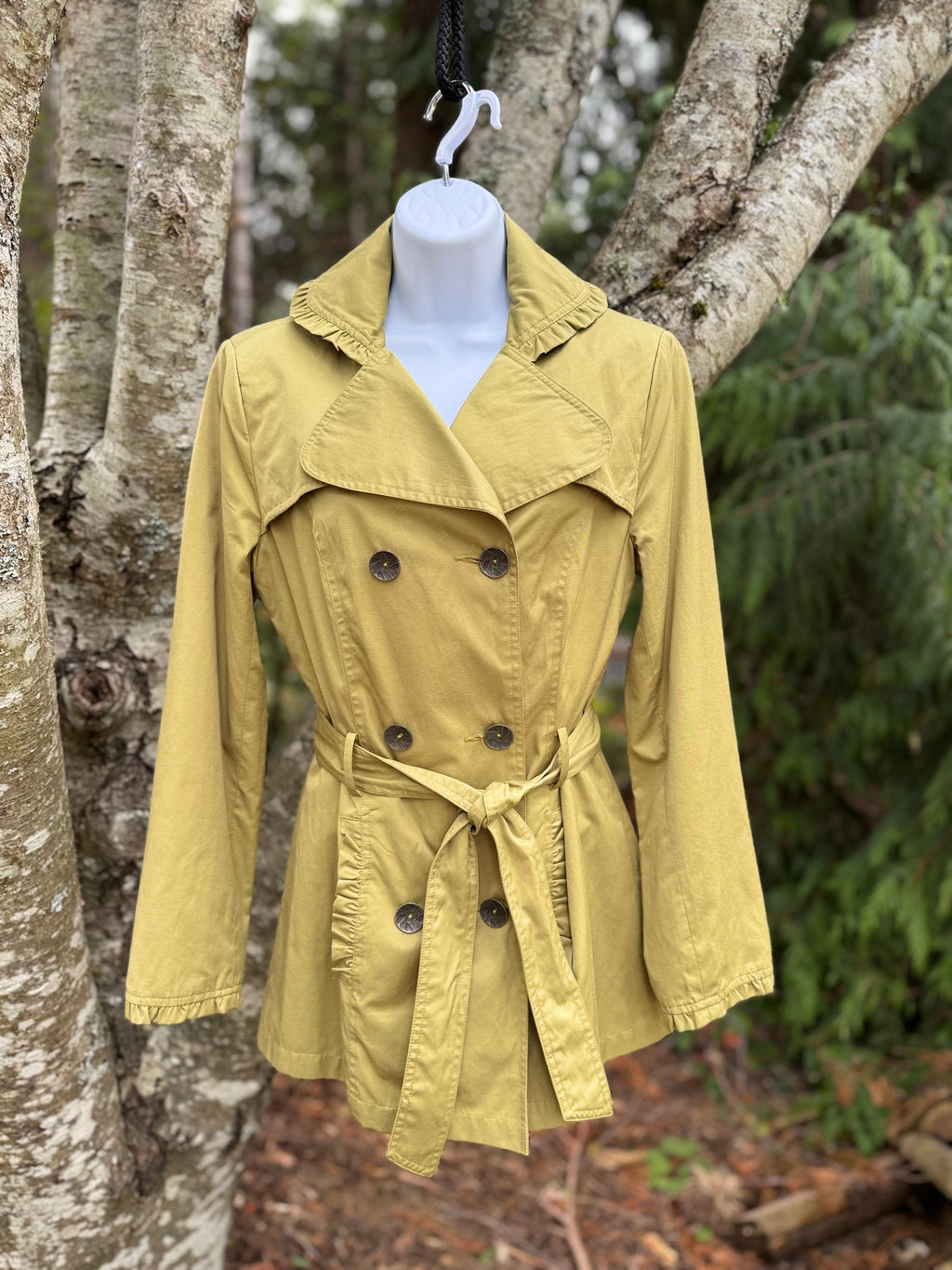 Novelti AJG Belted Trench Jacket Dress Coat- Consigned with VARDO Vintage & Valuables vvvardo.ca