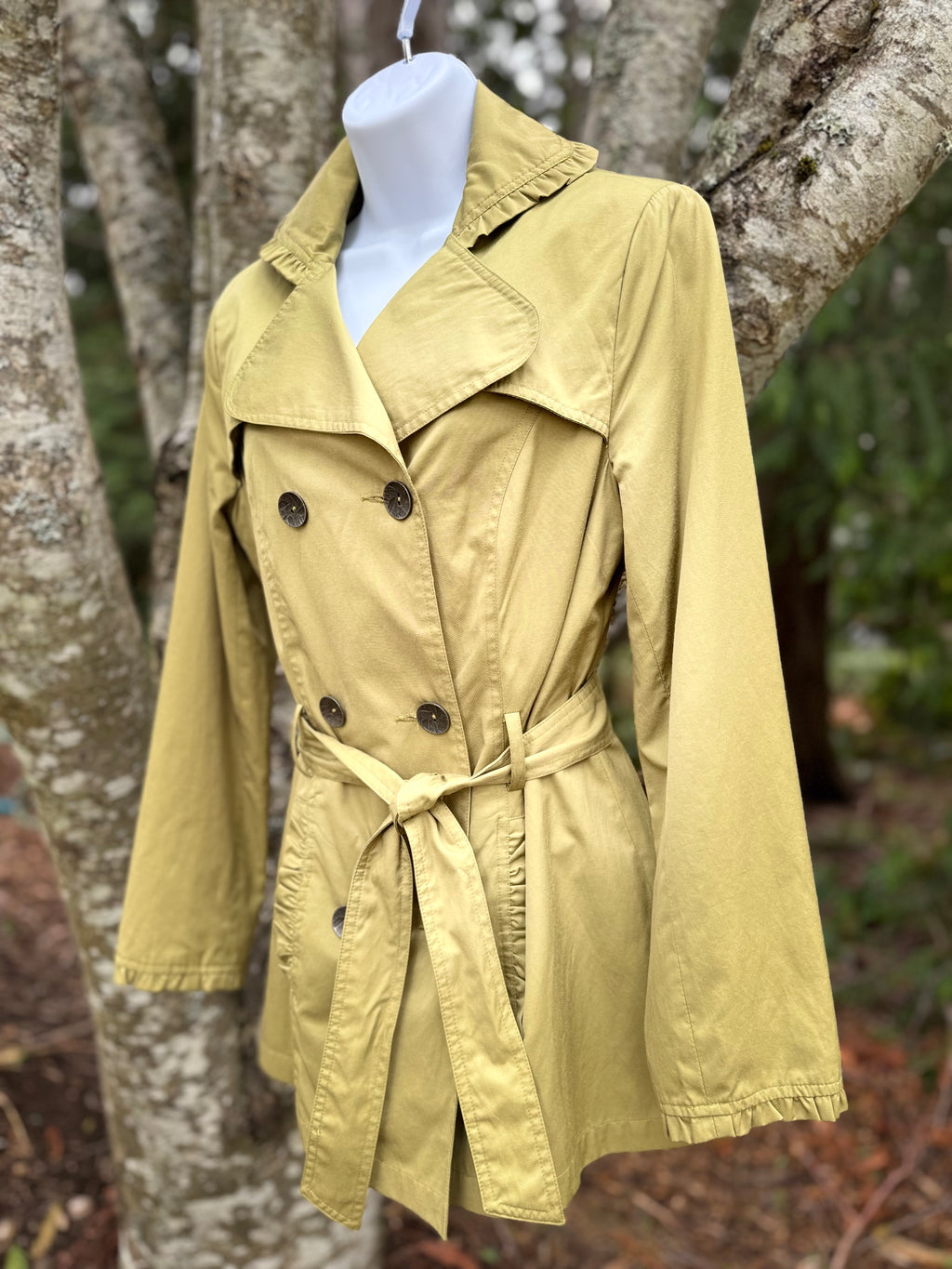 Novelti AJG Belted Trench Jacket Dress Coat- Consigned with VARDO Vintage & Valuables vvvardo.ca