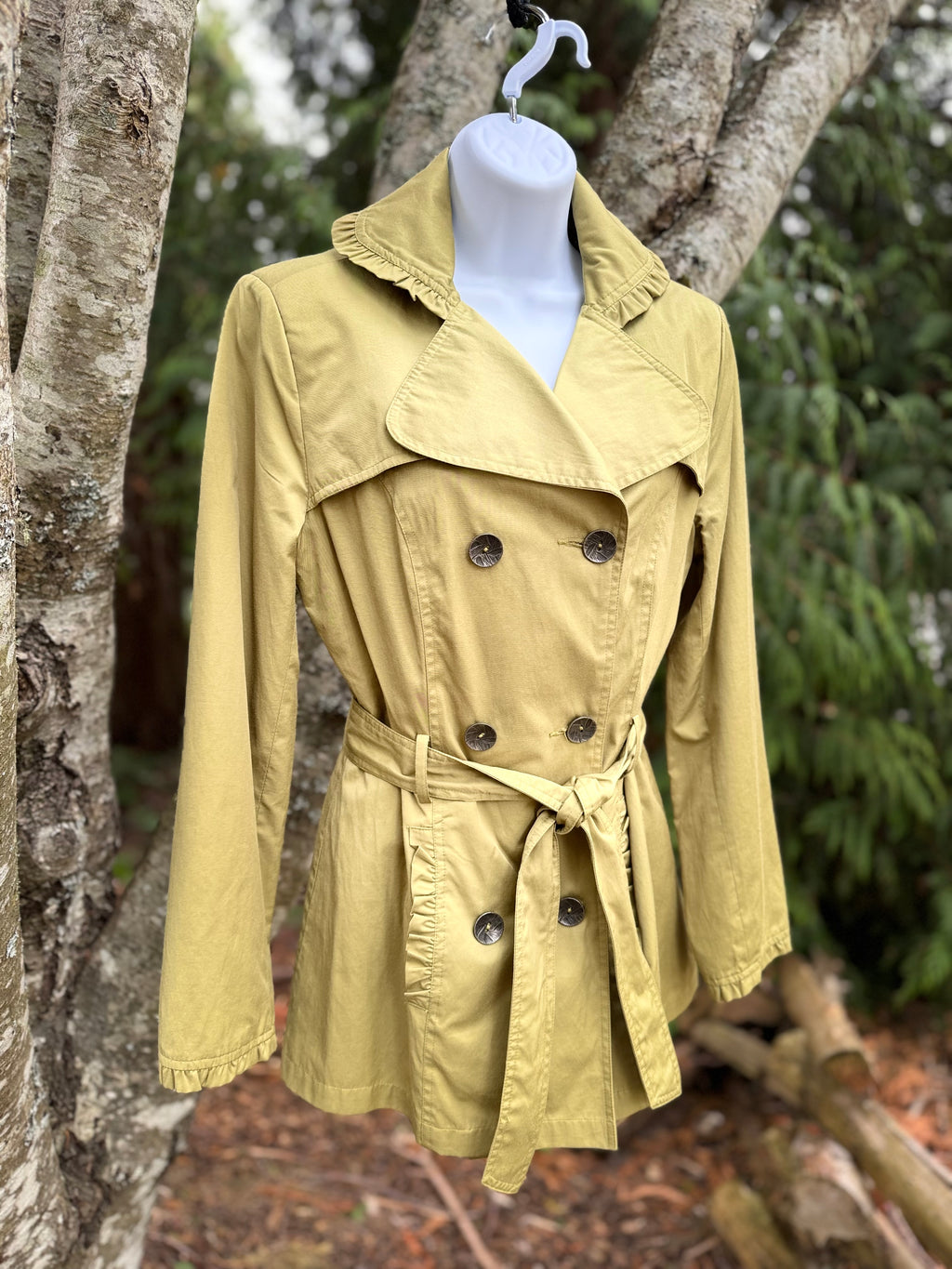 Novelti AJG Belted Trench Jacket Dress Coat- Consigned with VARDO Vintage & Valuables vvvardo.ca