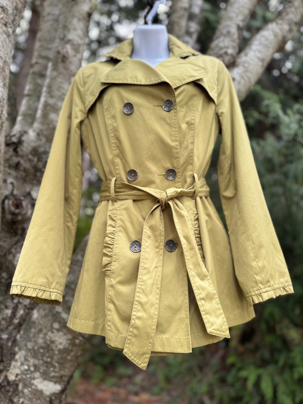 Novelti AJG Belted Trench Jacket Dress Coat- Consigned with VARDO Vintage & Valuables vvvardo.ca