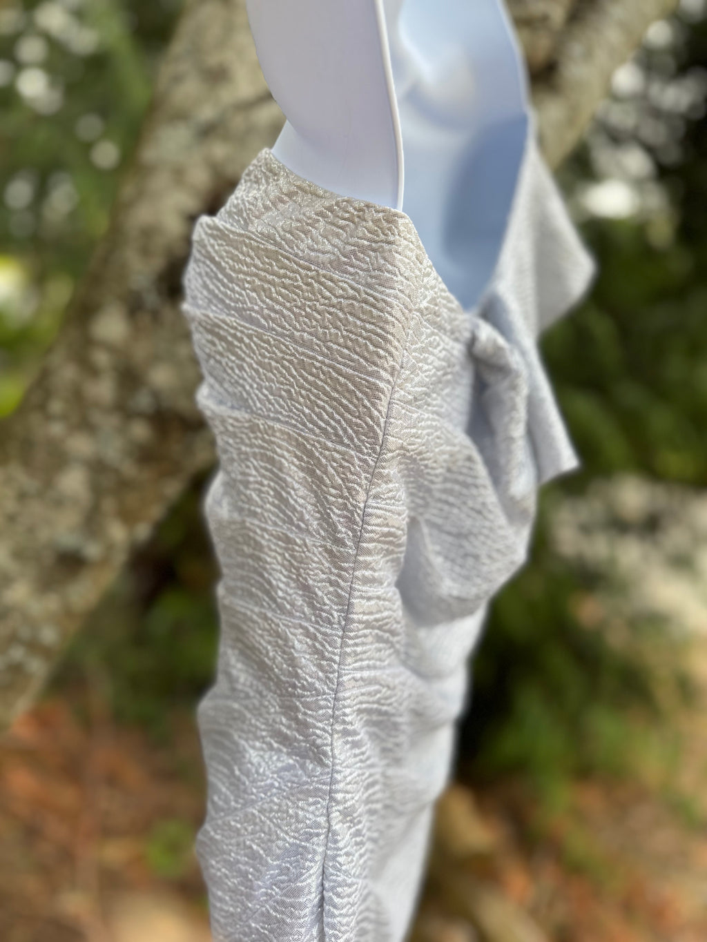 J IS FOR JUSTIFY silver dress- Consigned with VARDO Vintage & Valuables vvvardo.ca