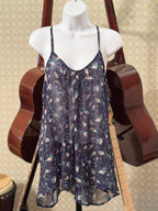 CHRIS & CAROL sheer long camisole tank top- Consigned with VARDO Vintage & Valuables vvvardo.ca