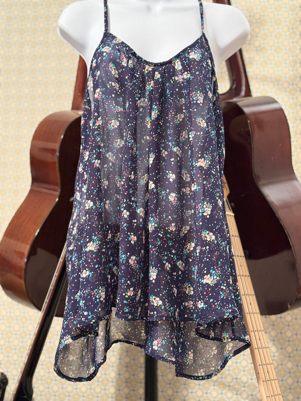 CHRIS & CAROL sheer long camisole tank top- Consigned with VARDO Vintage & Valuables vvvardo.ca