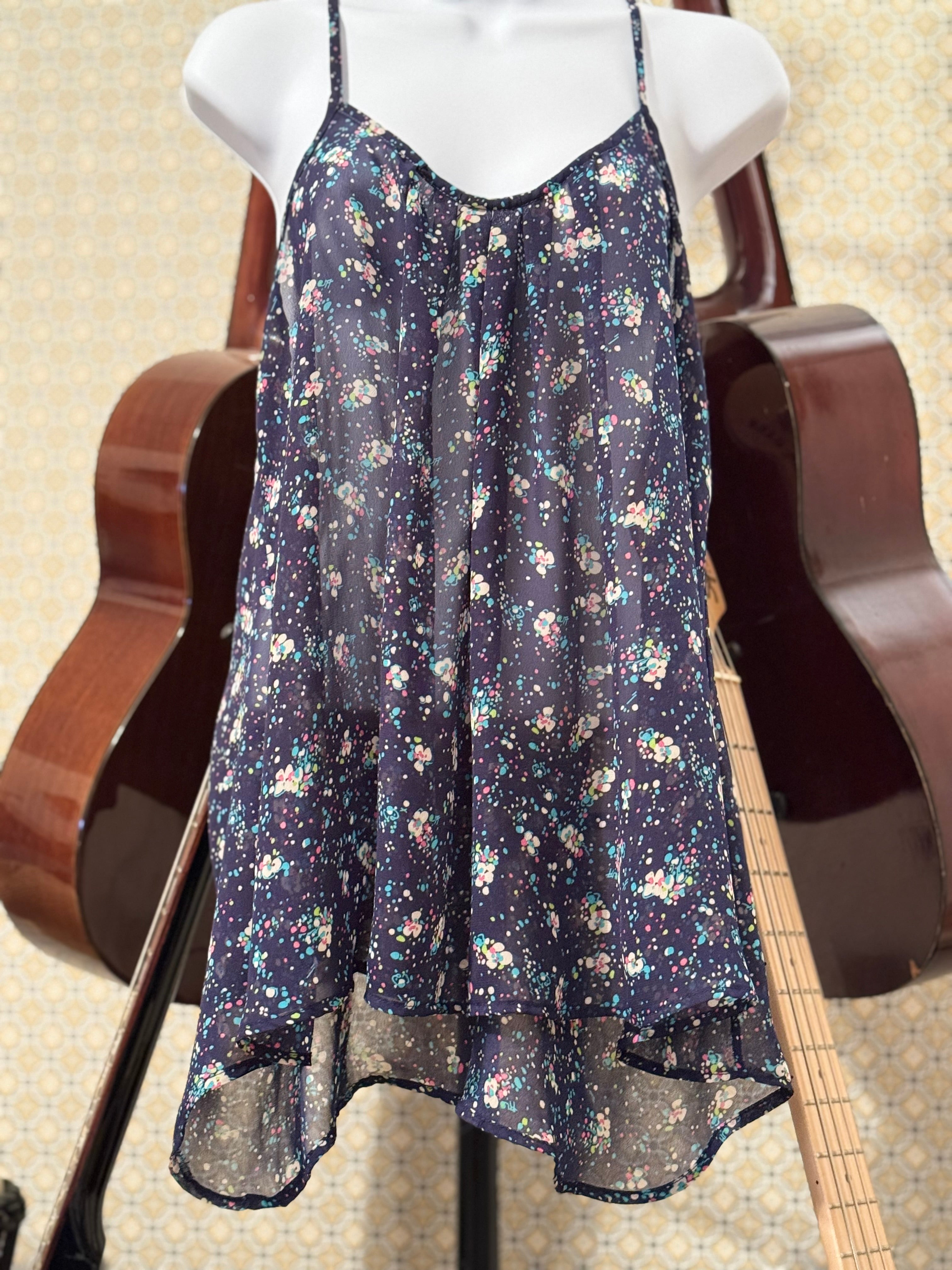 CHRIS & CAROL sheer long camisole tank top- Consigned with VARDO Vintage & Valuables vvvardo.ca