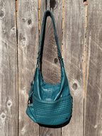 CARGO Teal Quilted Convertible bag/purse/knapsack- Consigned with VARDO Vintage & Valuables vvvardo.ca