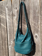 CARGO Teal Quilted Convertible bag/purse/knapsack- Consigned with VARDO Vintage & Valuables vvvardo.ca