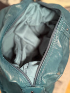 CARGO Teal Quilted Convertible bag/purse/knapsack- Consigned with VARDO Vintage & Valuables vvvardo.ca