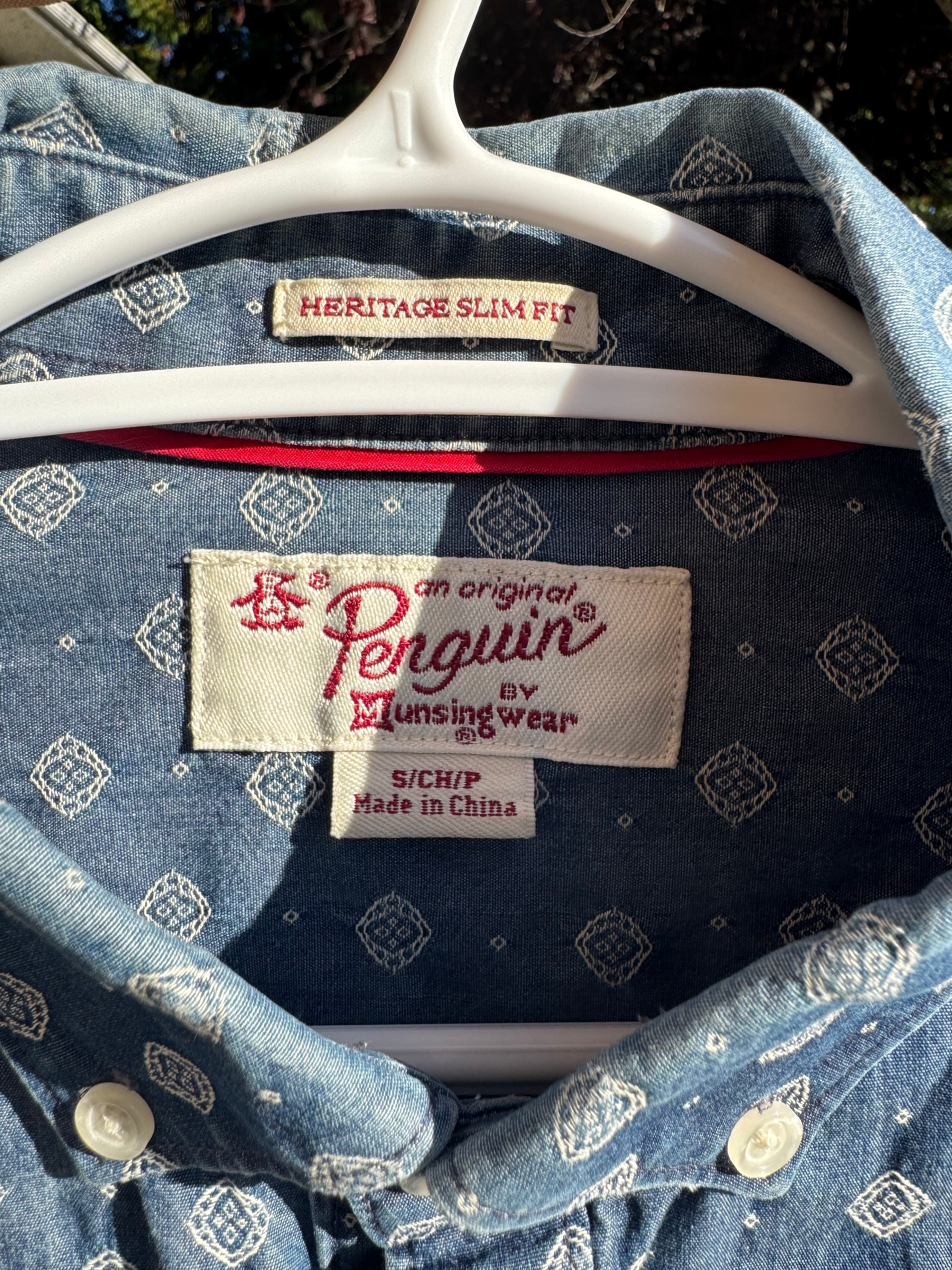 PENGUIN long sleeve button-up shirt- Consigned with VARDO Vintage & Valuables vvvardo.ca