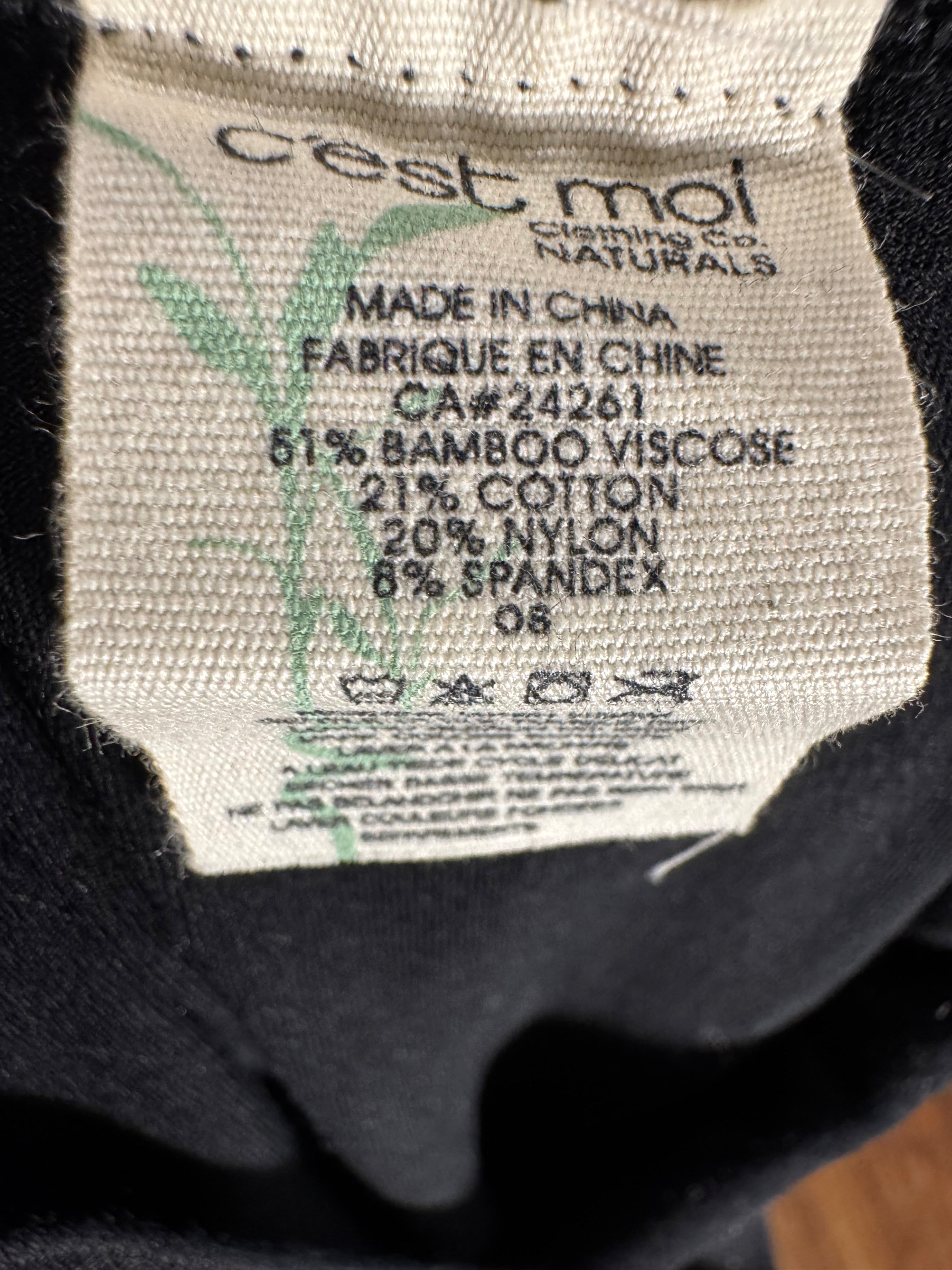 C'EST MOI bamboo legging- Consigned with VARDO Vintage & Valuables vvvardo.ca