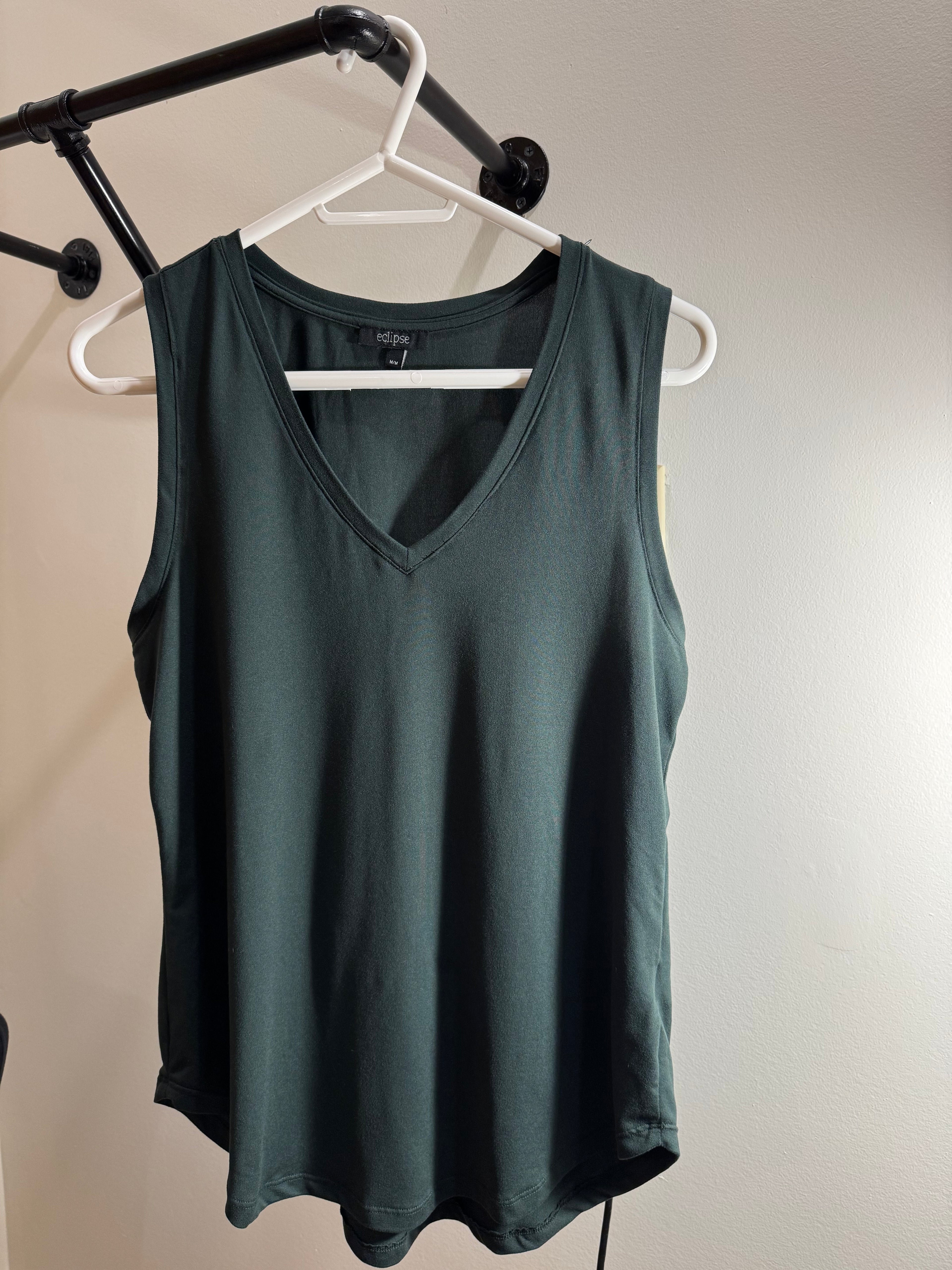 ECLIPSE- V-neck sleeveless top- Consigned with VARDO Vintage & Valuables vvvardo.ca