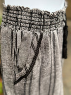 Briggs Grey Striped Shorts - Linen Blend
