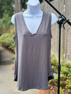 ECLIPSE- V-neck sleeveless top- Consigned with VARDO Vintage & Valuables vvvardo.ca