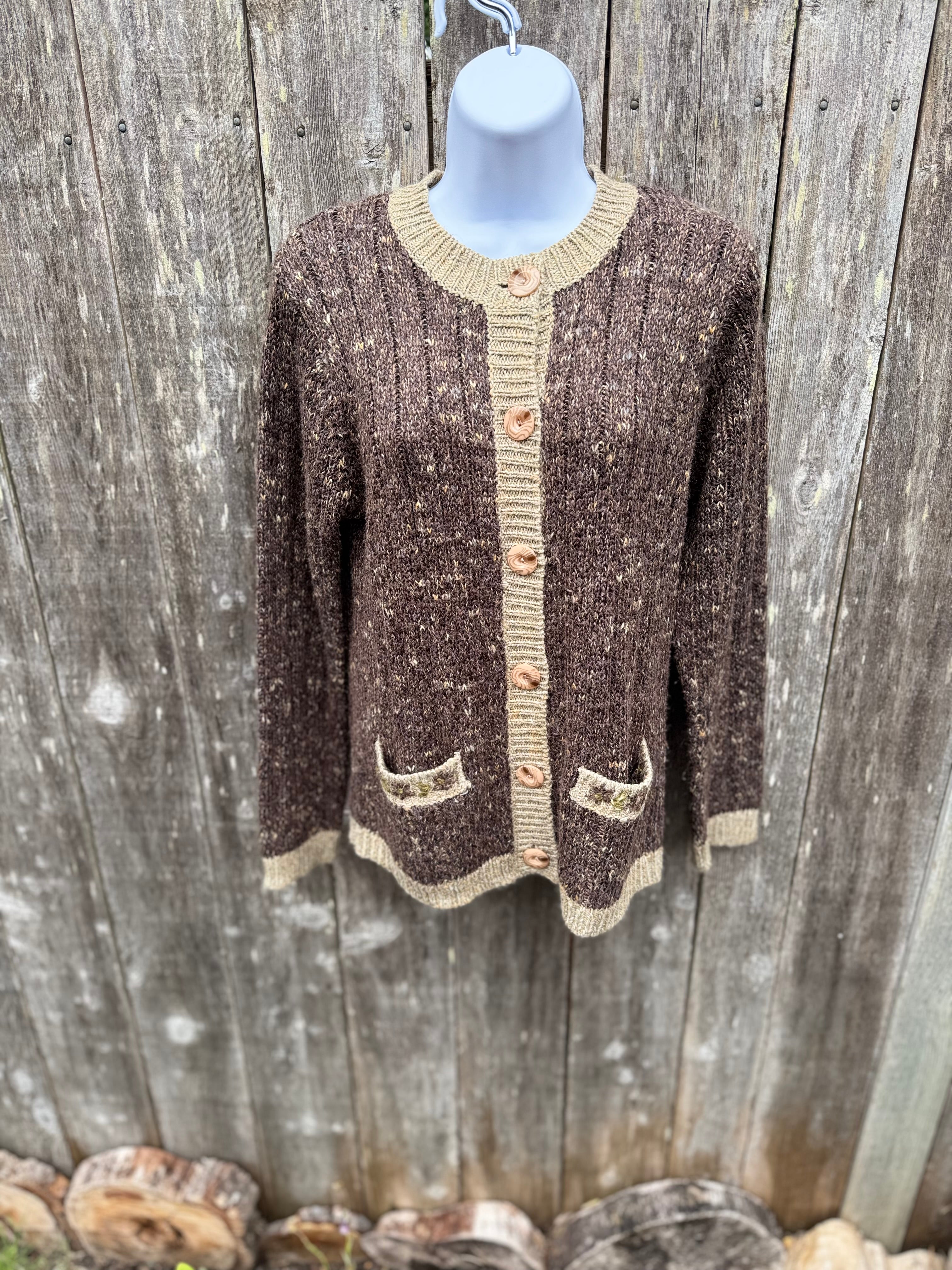 GRAFFITI: Grandma Core Vintage Cardigan Sweater - Consigned with VARDO Vintage & Valuables vvvardo.ca