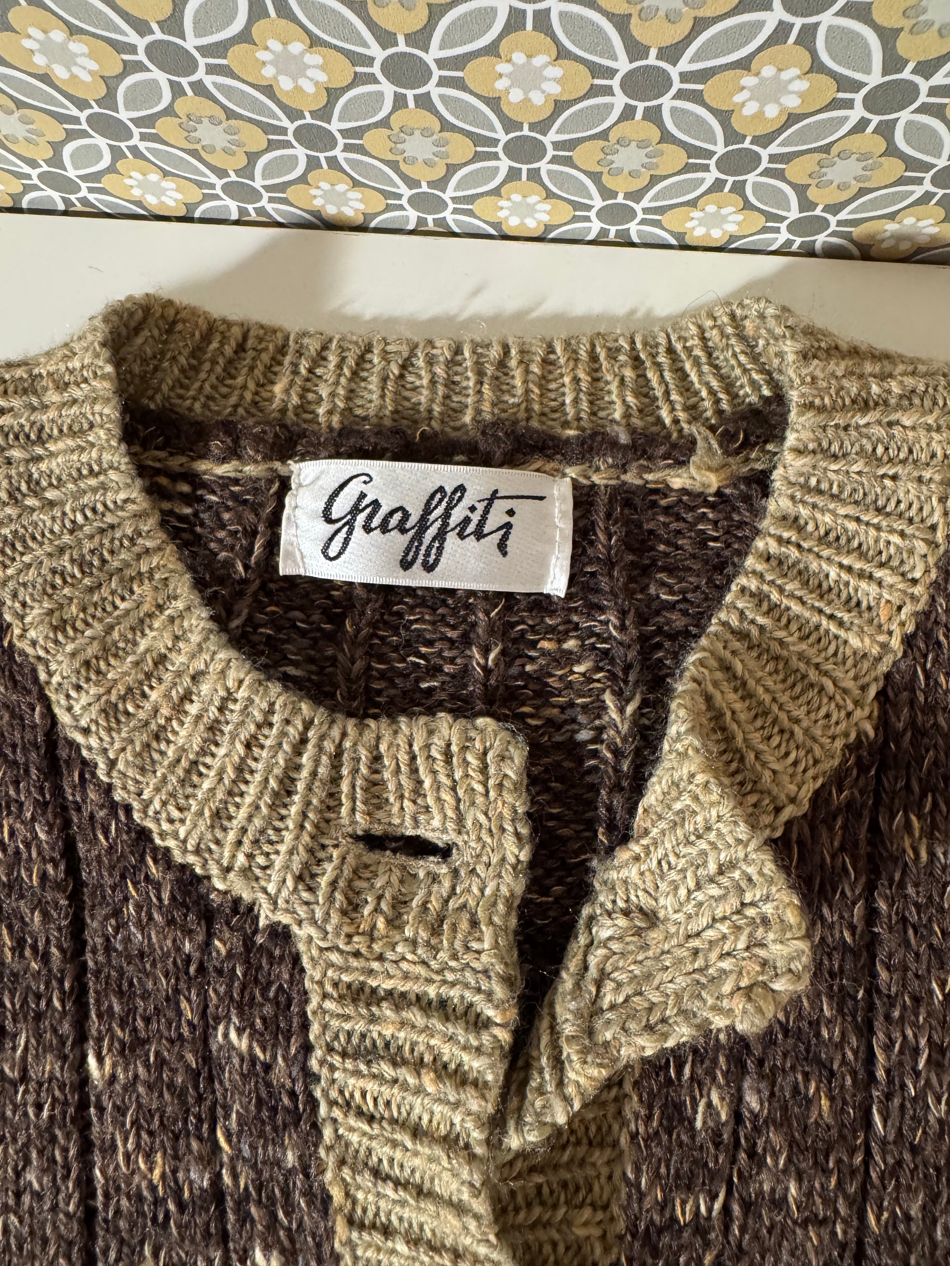 GRAFFITI: Grandma Core Vintage Cardigan Sweater - Consigned with VARDO Vintage & Valuables vvvardo.ca