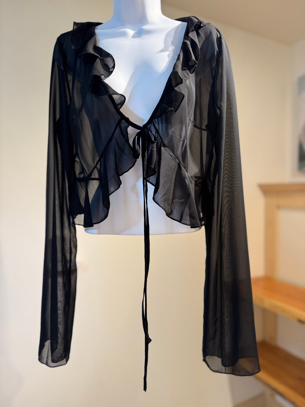 SHEER BOLERO- Consigned with VARDO Vintage & Valuables vvvardo.ca