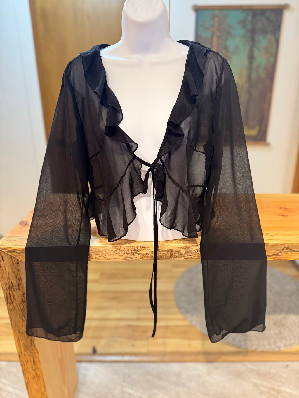 SHEER BOLERO- Consigned with VARDO Vintage & Valuables vvvardo.ca