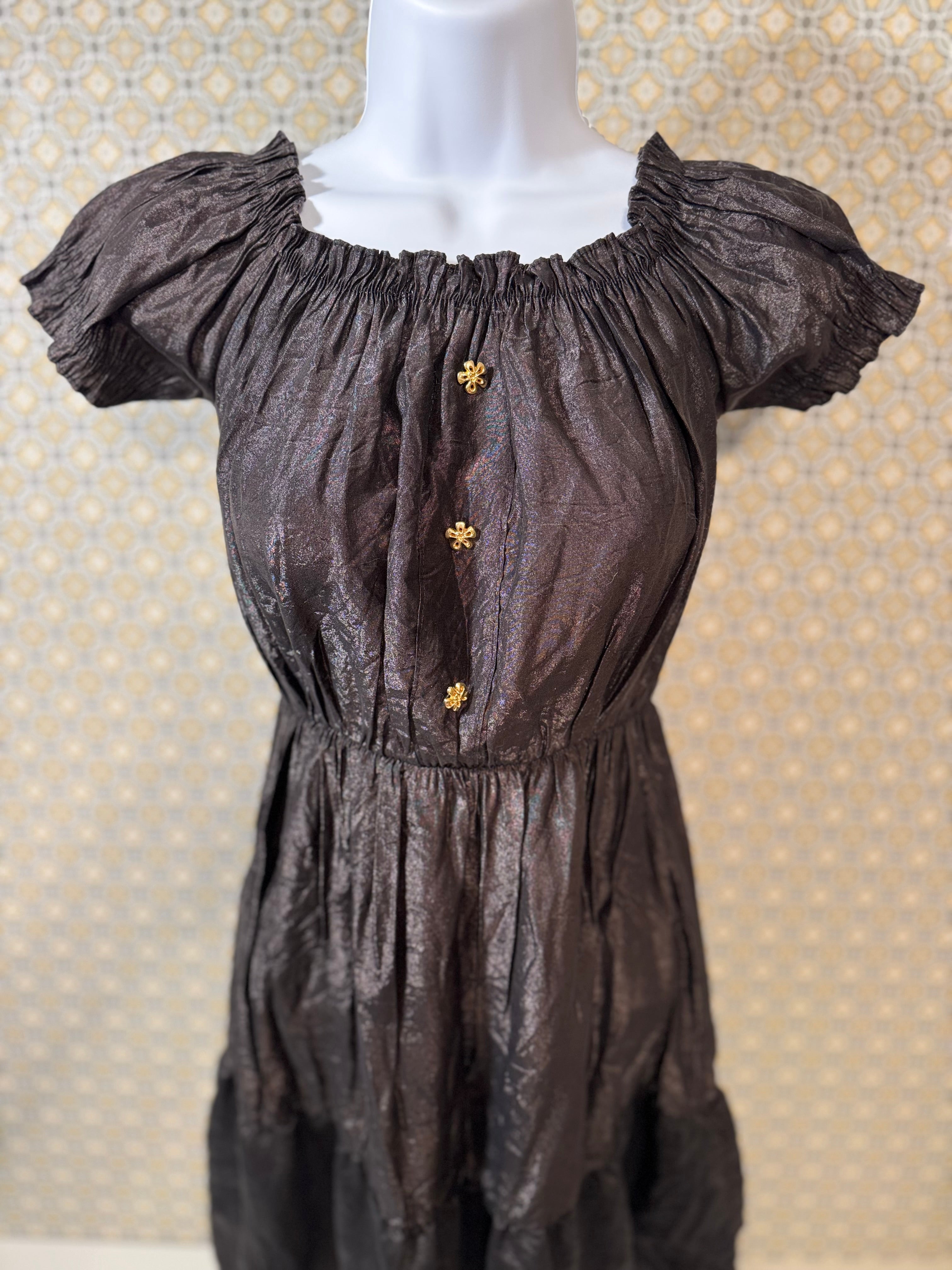 OFF THE SHOULDER Dress - Consigned with VARDO Vintage & Valuables vvvardo.ca