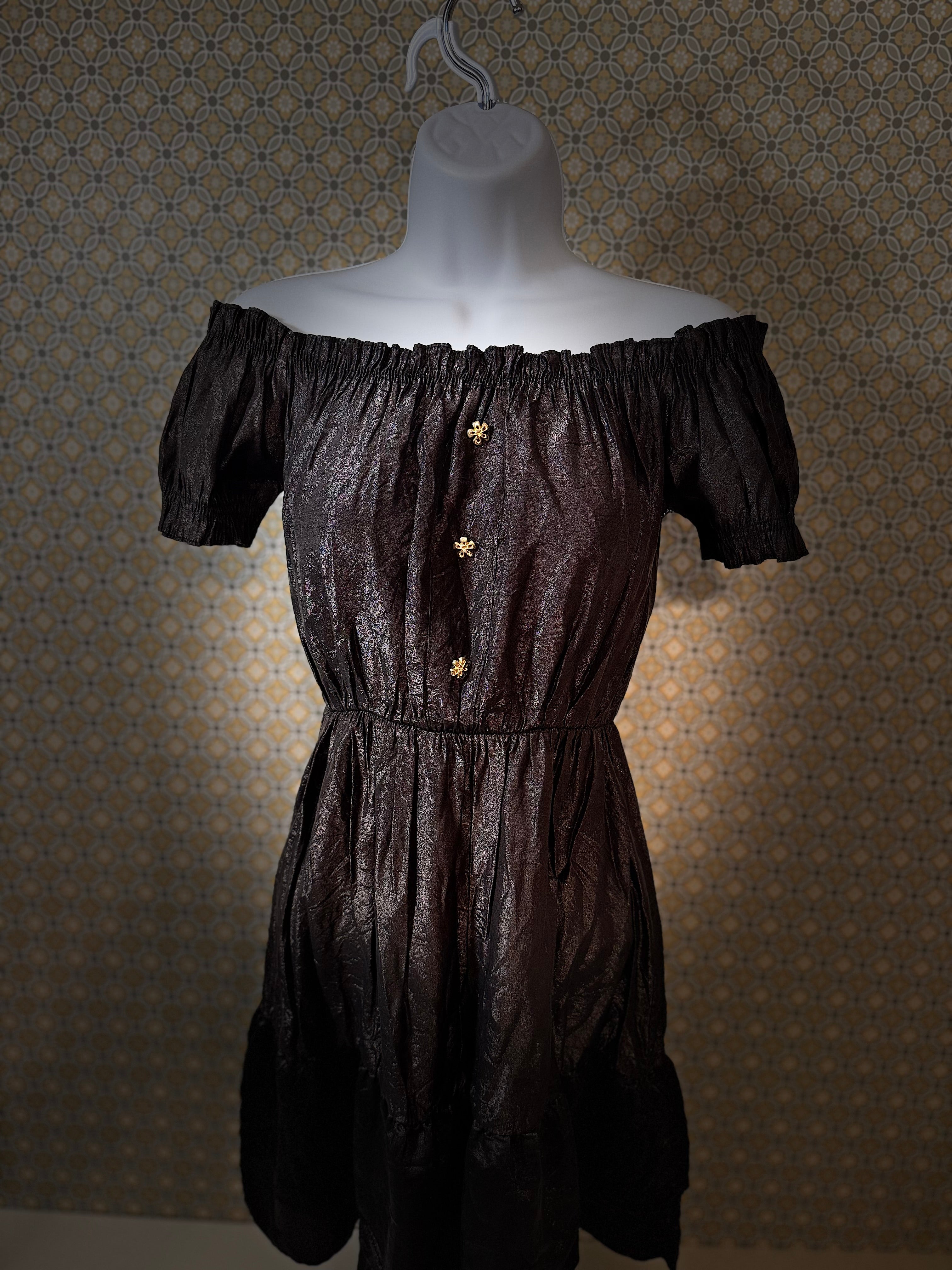 OFF THE SHOULDER Dress - Consigned with VARDO Vintage & Valuables vvvardo.ca