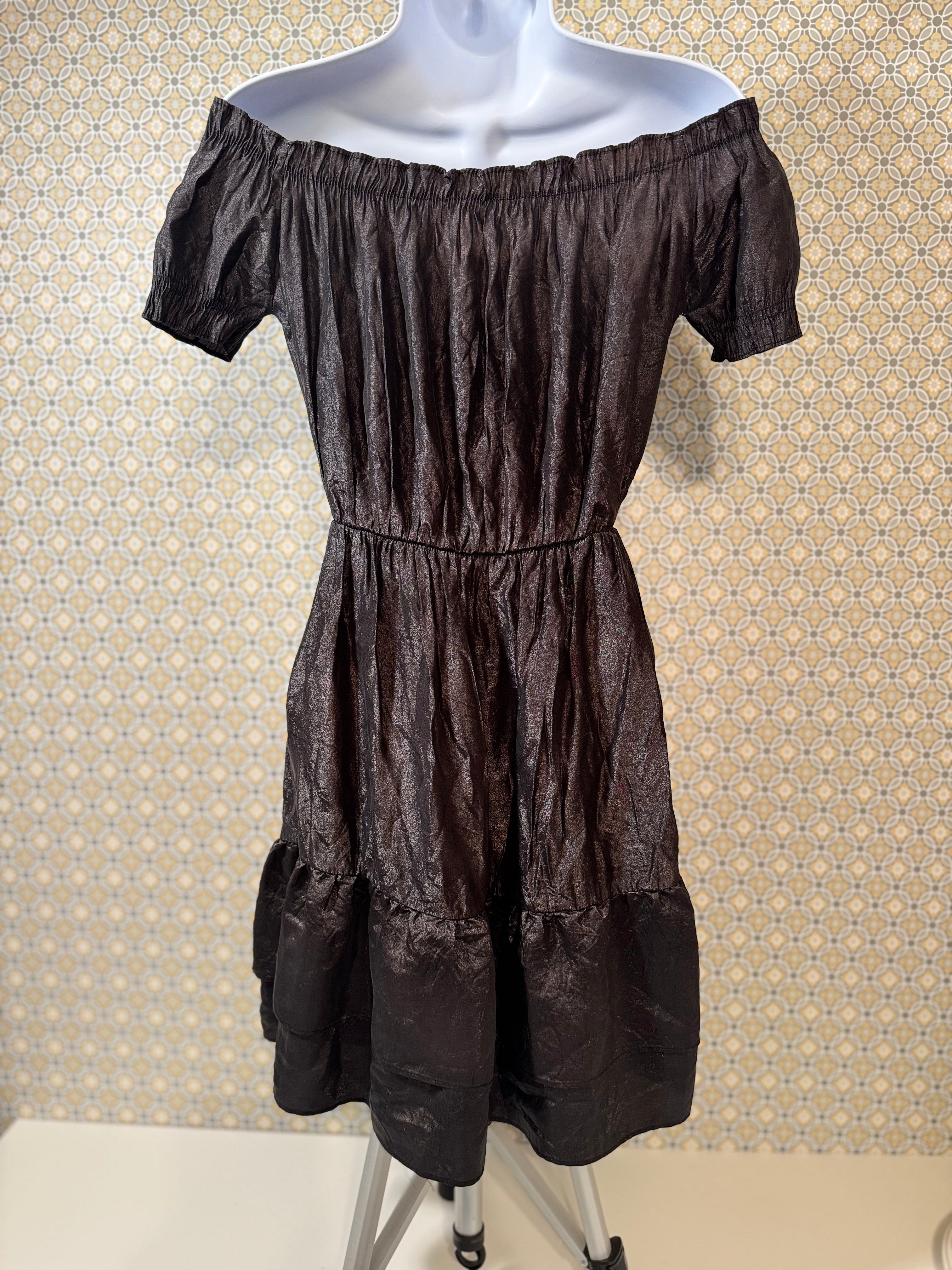 OFF THE SHOULDER Dress - Consigned with VARDO Vintage & Valuables vvvardo.ca