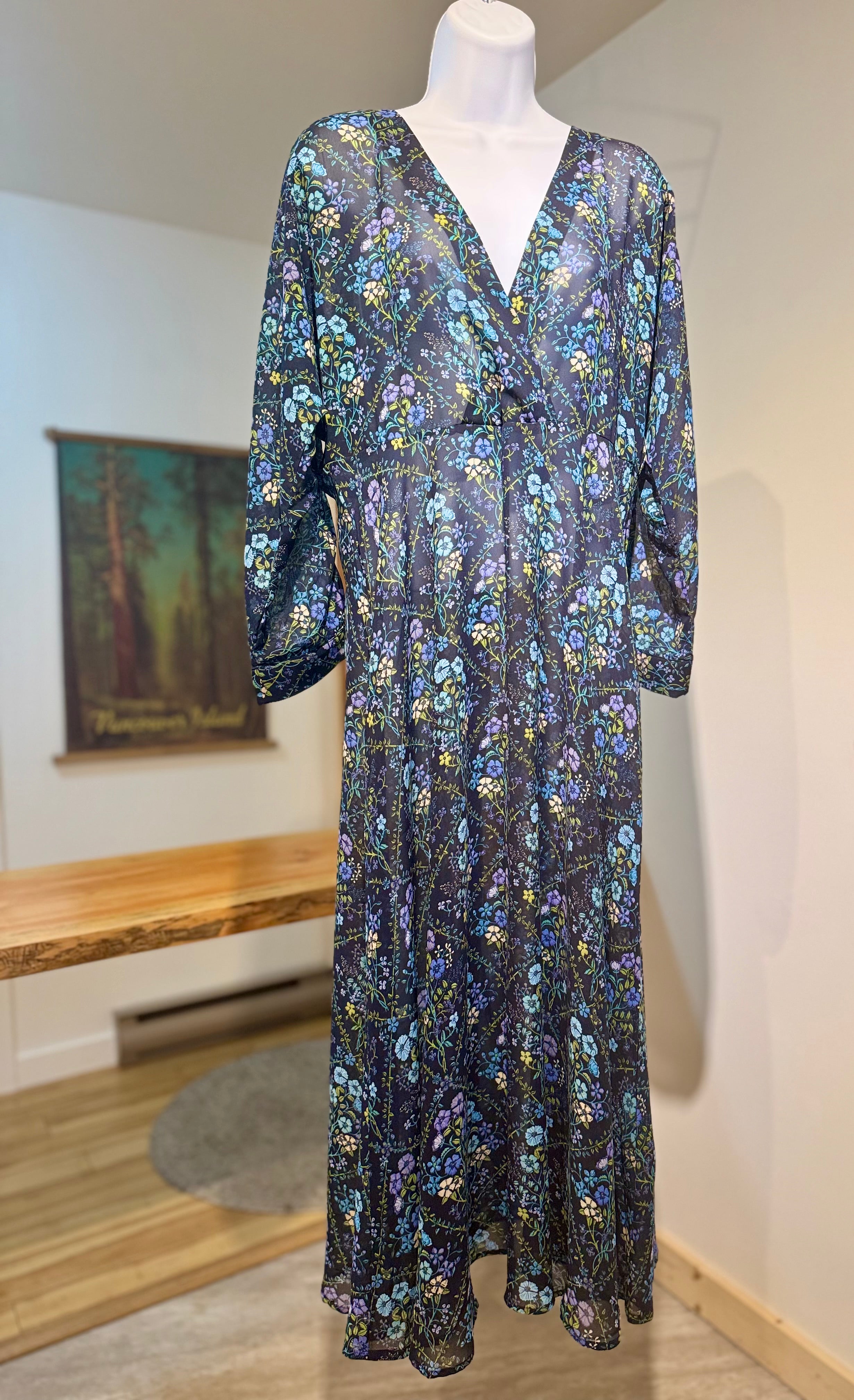 ROPER Long Sleeve Sheer Dress - Consigned with VARDO Vintage & Valuables vvvardo.ca