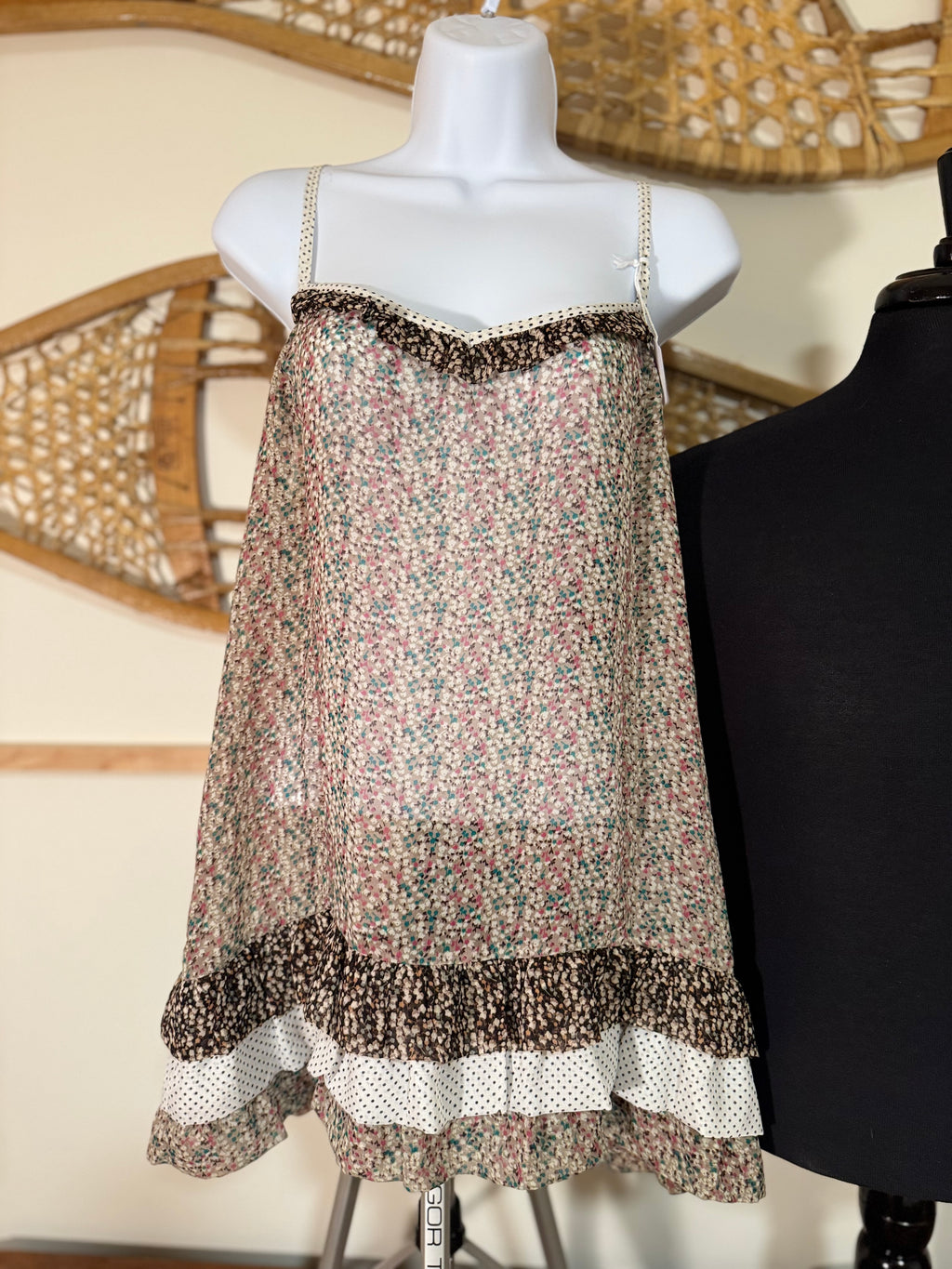 COSTA BLANCA spaghetti strap sheer top- Consigned with VARDO Vintage & Valuables vvvardo.ca