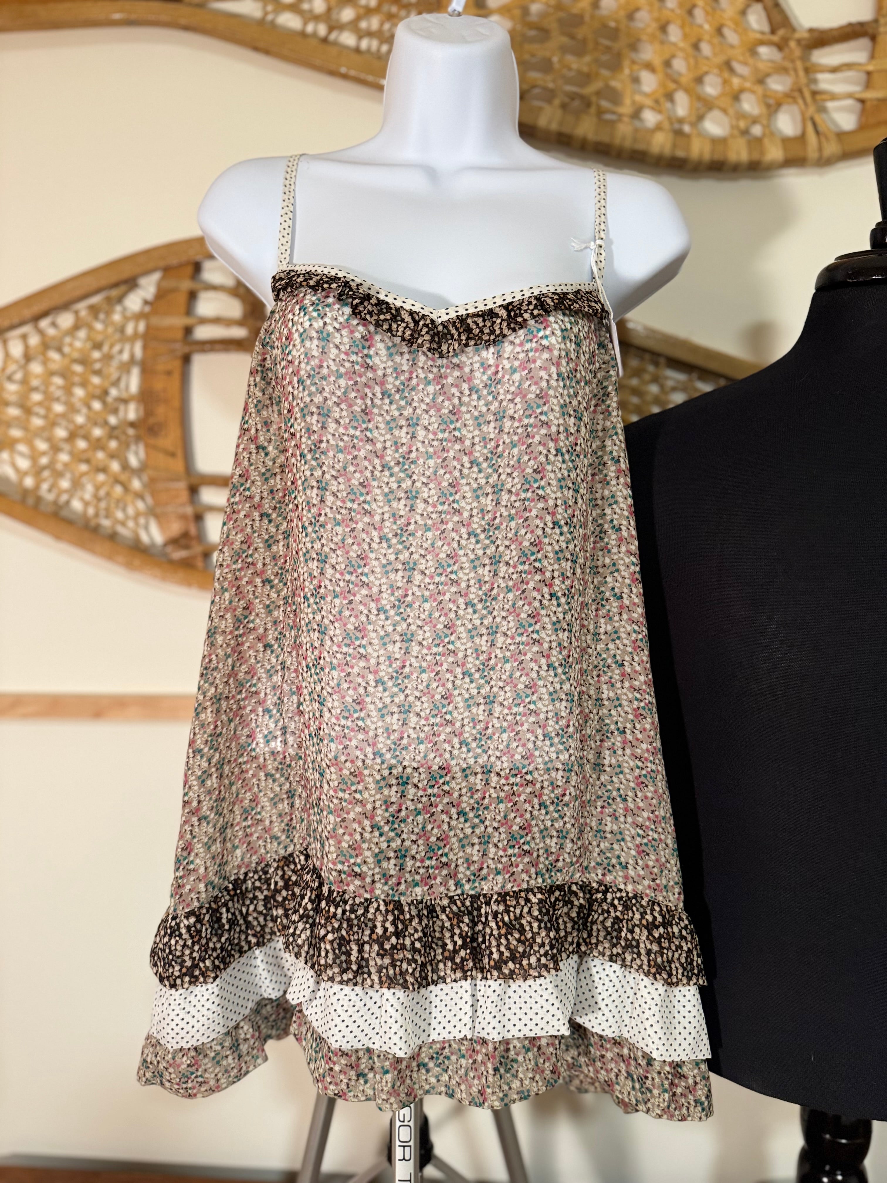 COSTA BLANCA spaghetti strap sheer top- Consigned with VARDO Vintage & Valuables vvvardo.ca