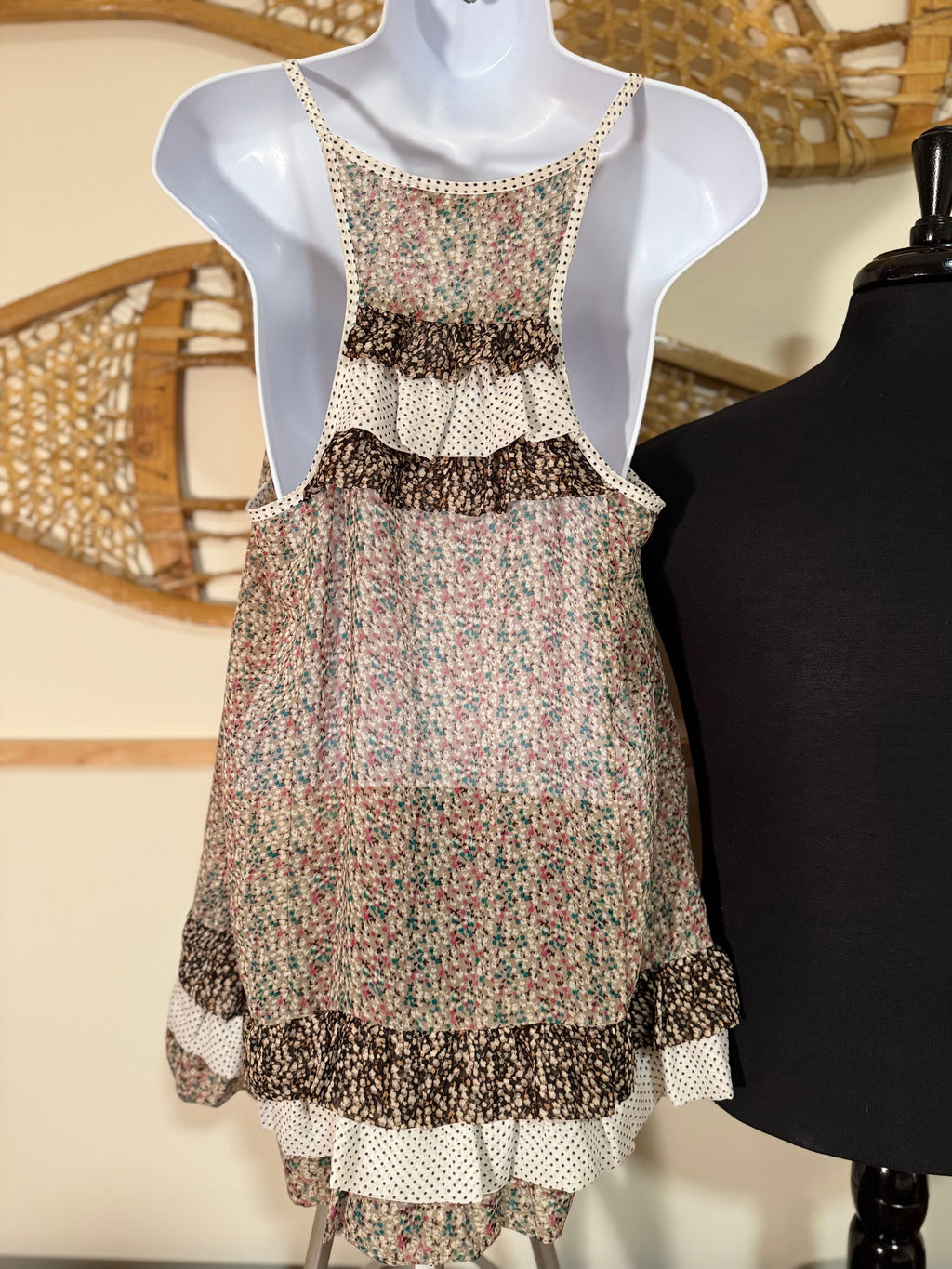 COSTA BLANCA spaghetti strap sheer top- Consigned with VARDO Vintage & Valuables vvvardo.ca