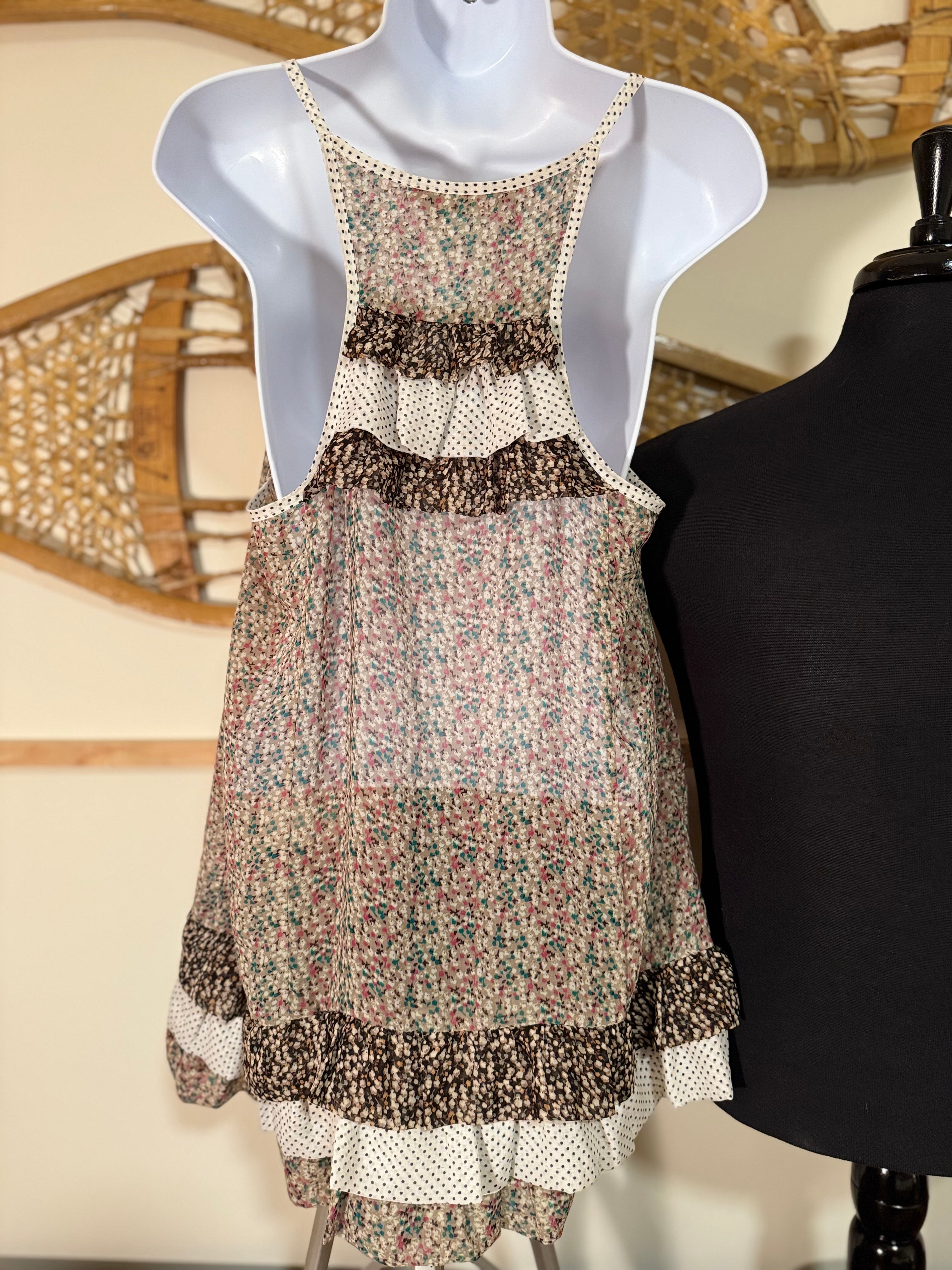 COSTA BLANCA spaghetti strap sheer top- Consigned with VARDO Vintage & Valuables vvvardo.ca