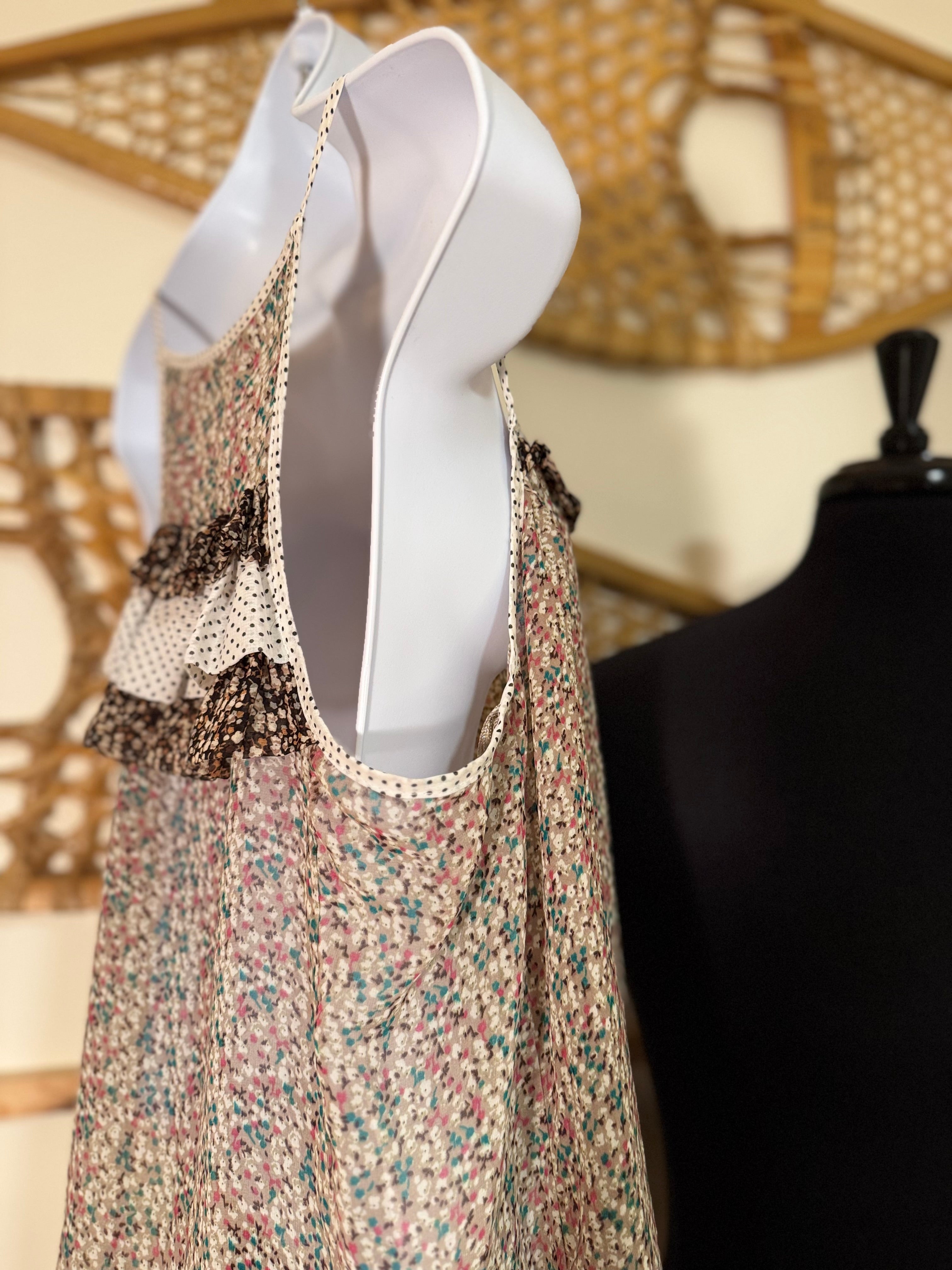 COSTA BLANCA spaghetti strap sheer top- Consigned with VARDO Vintage & Valuables vvvardo.ca