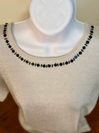 CARTOON Silver Sparkle Sweater - Consigned with VARDO Vintage & Valuables vvvardo.ca