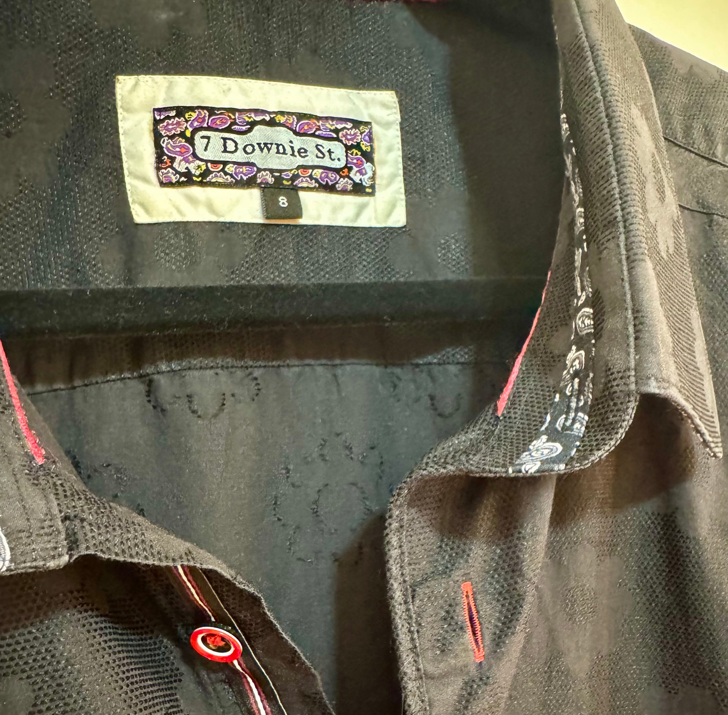 7 DOWNIE ST Button Down Flower Men's Dress Shirt - Consigned with VARDO Vintage & Valuables vvvardo.ca