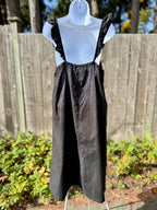 BLACK LINEN-COTTON Dress - Consigned with VARDO Vintage & Valuables vvvardo.ca