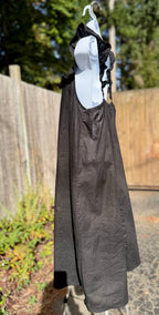 BLACK LINEN-COTTON Dress - Consigned with VARDO Vintage & Valuables vvvardo.ca