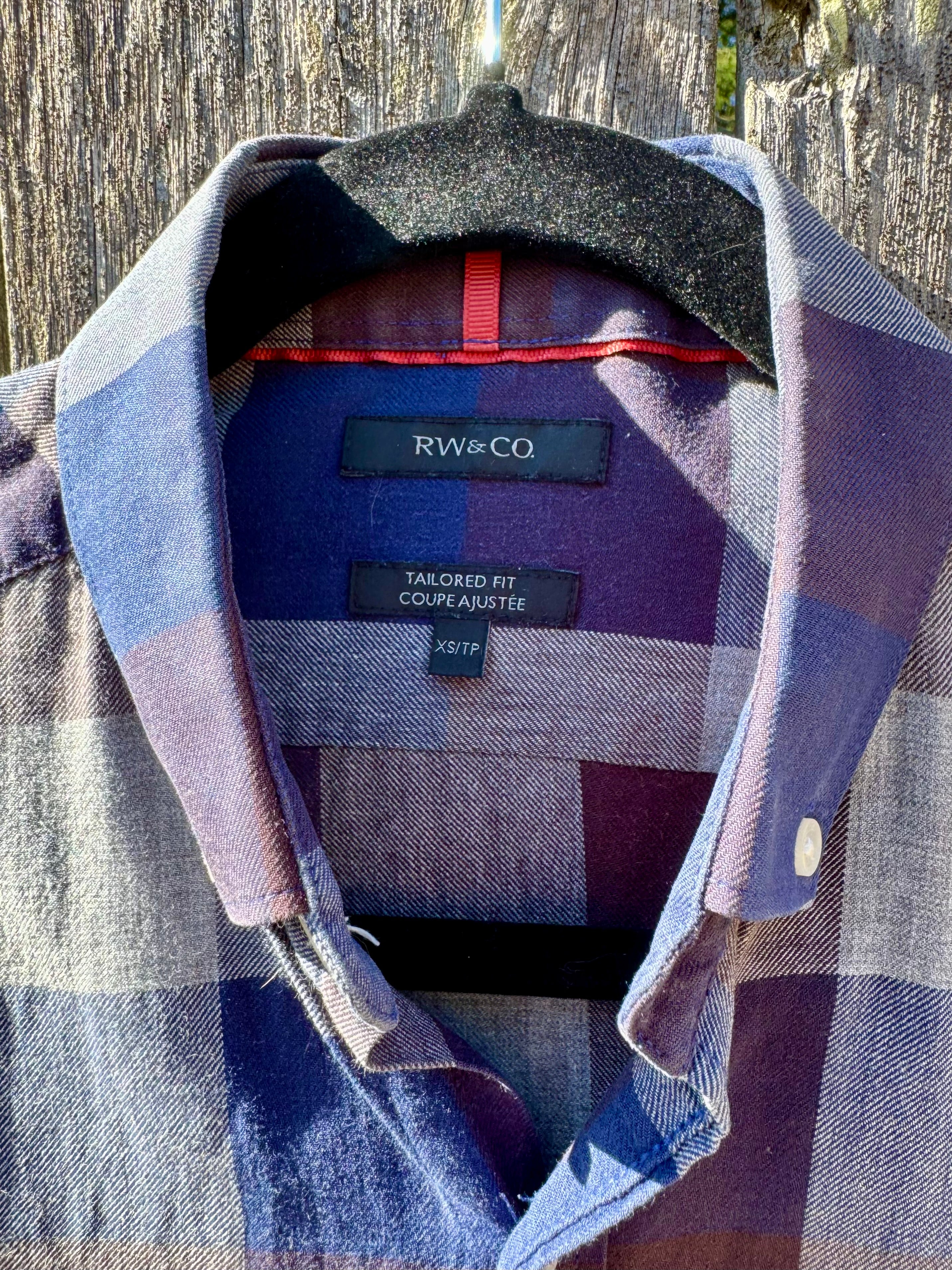 RW&C0 Button Up Plaid Shirt - Consigned with VARDO Vintage & Valuables vvvardo.ca